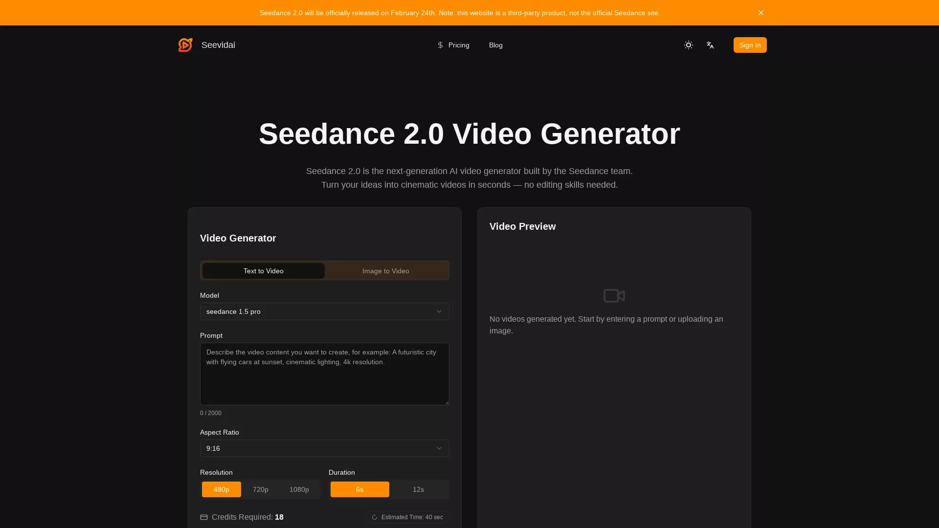 Seedance2VideoGen screenshot