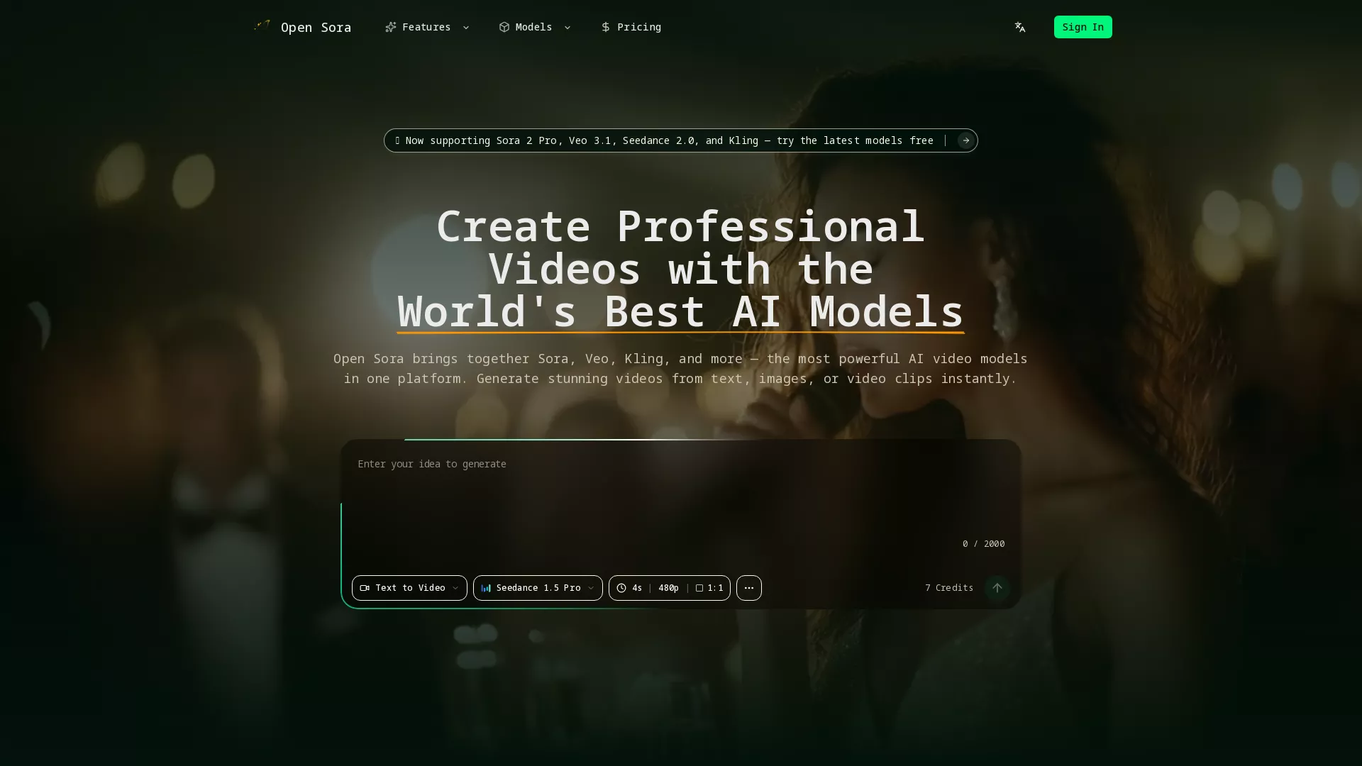 OpenSora screenshot