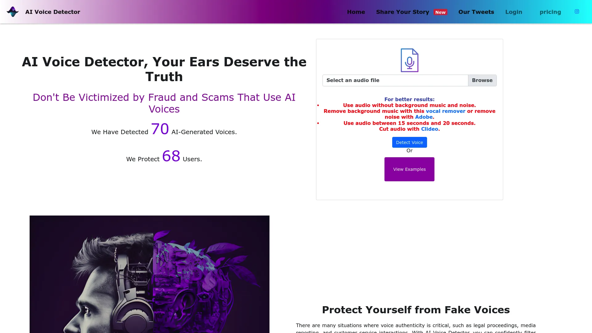 AIVoice Detector screenshot