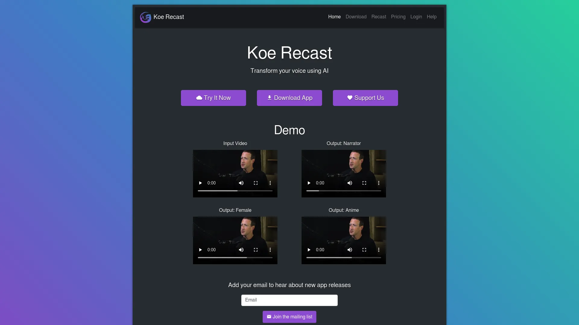 KoeAI screenshot