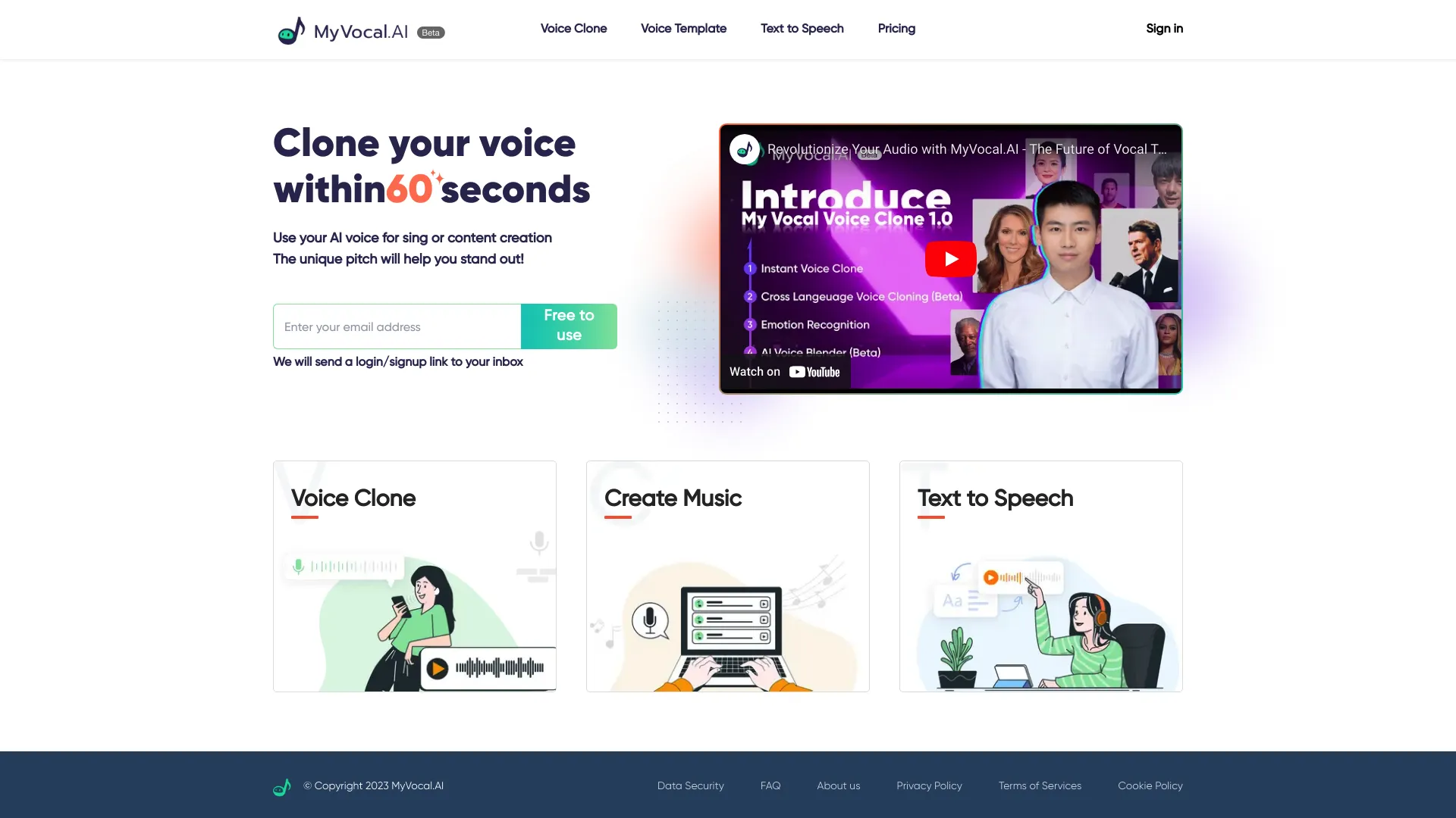 Myvocal AI screenshot