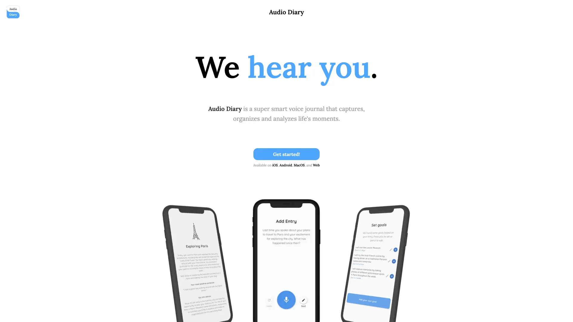 Audio Diary screenshot