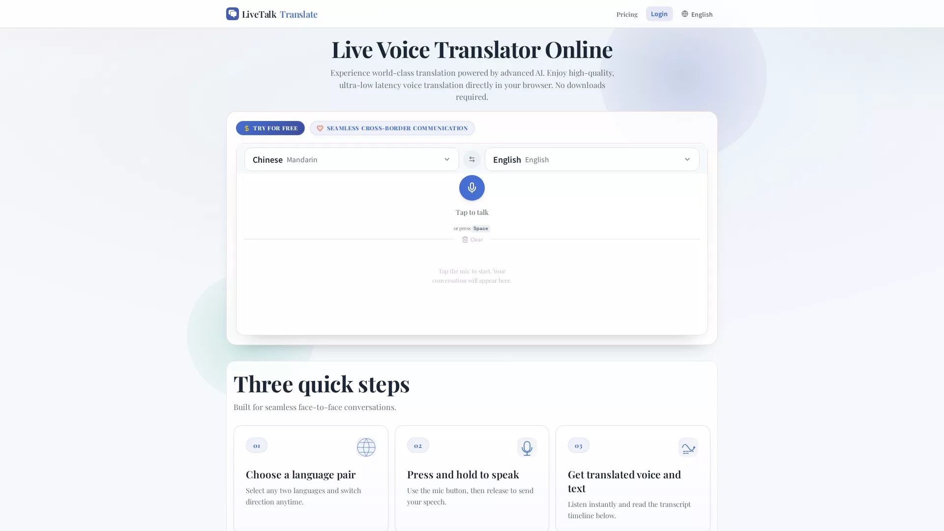 LiveTalkTranslate screenshot