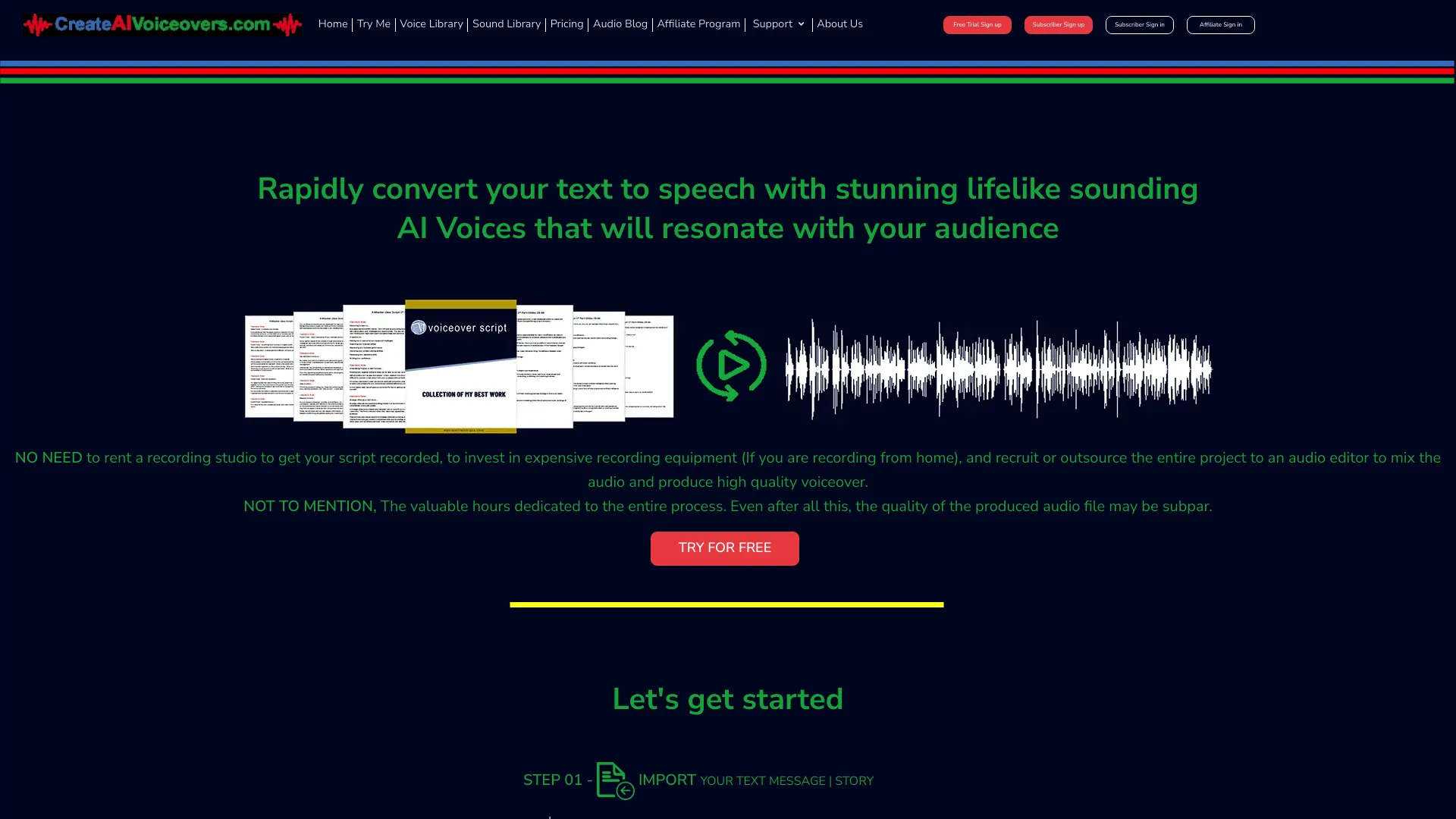 Createaivoiceovers screenshot