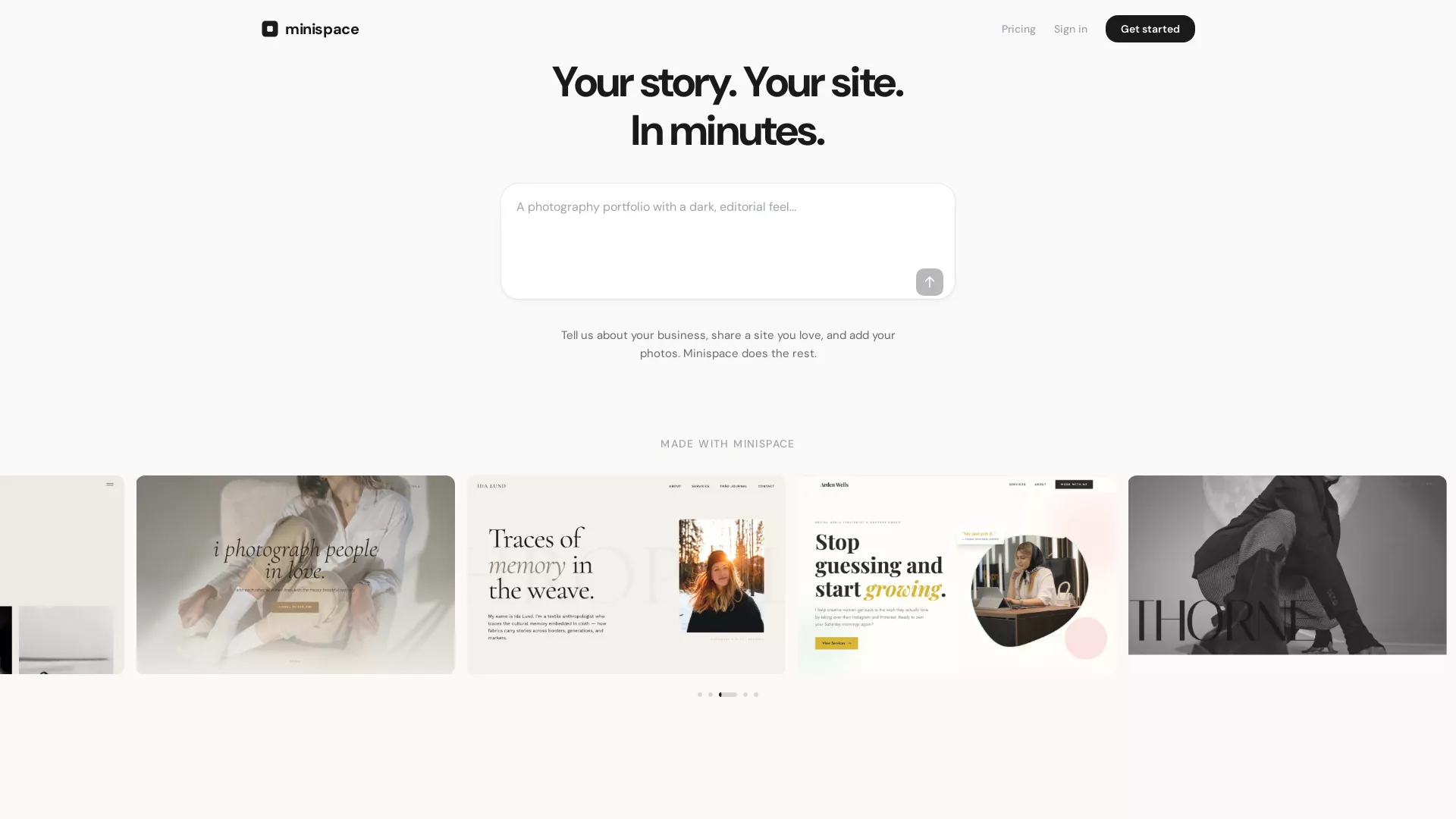 Minispace screenshot