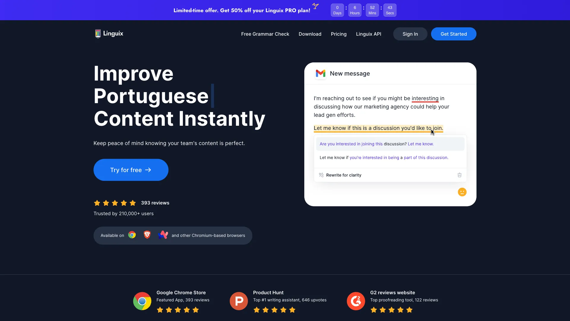 Linguix screenshot