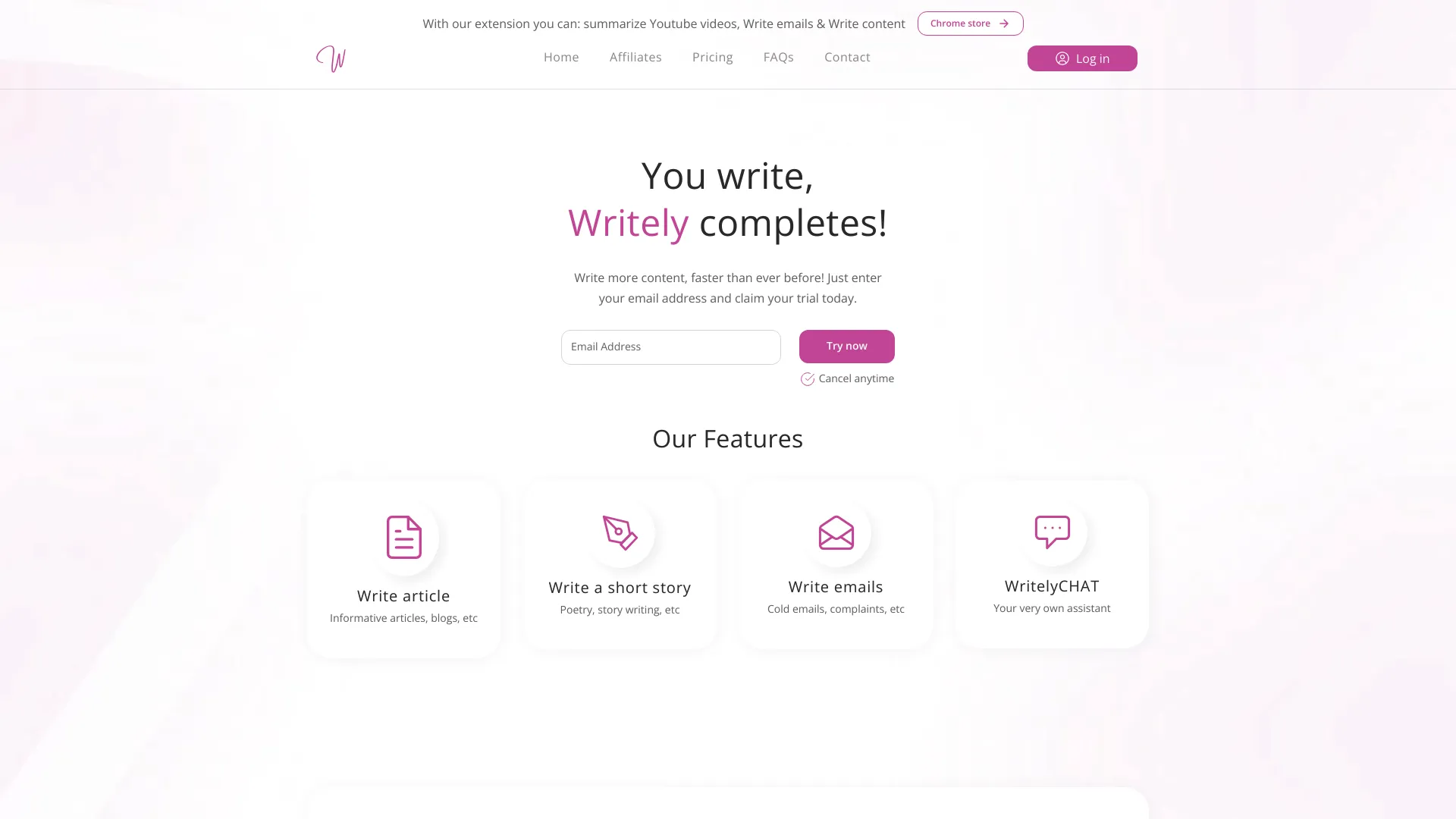 WritelyAI screenshot