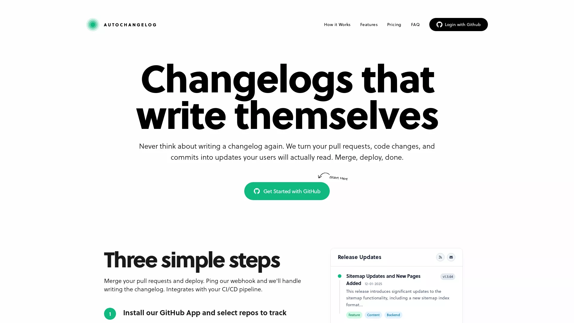 AutoChangelog screenshot
