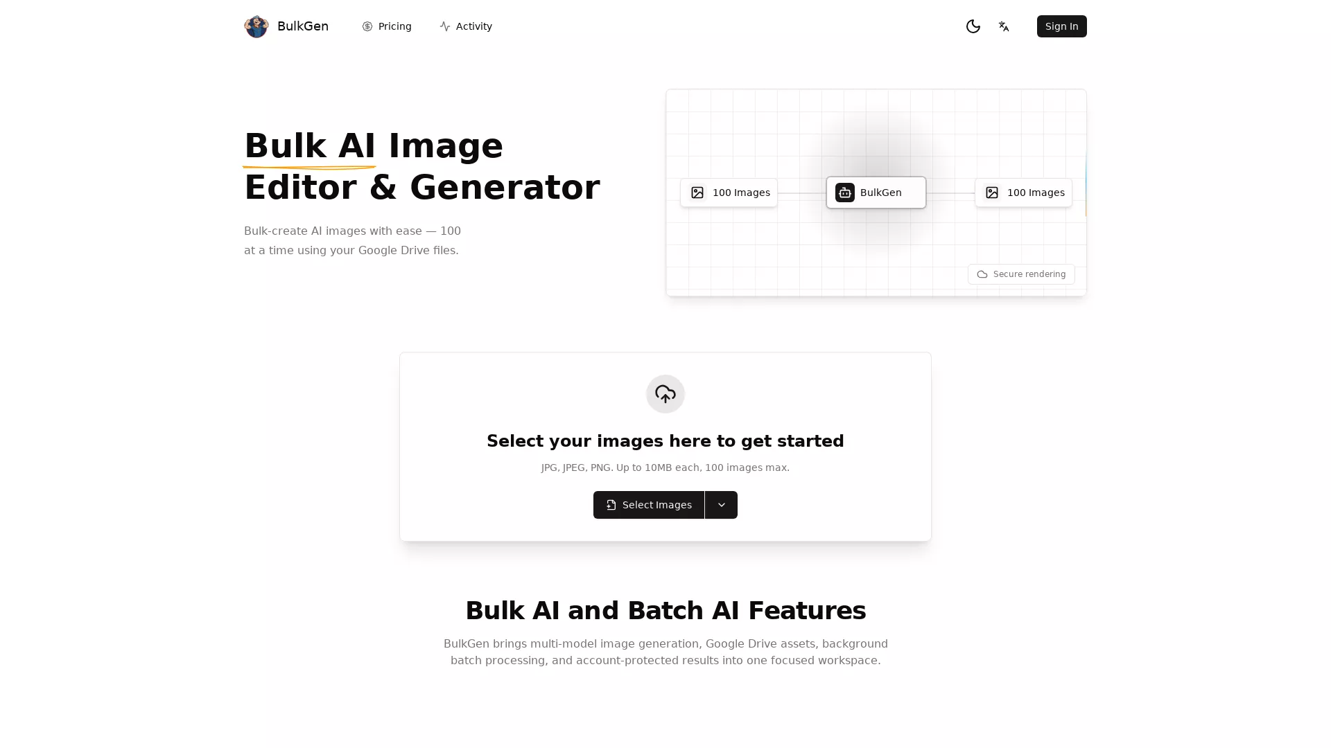 BulkGen screenshot