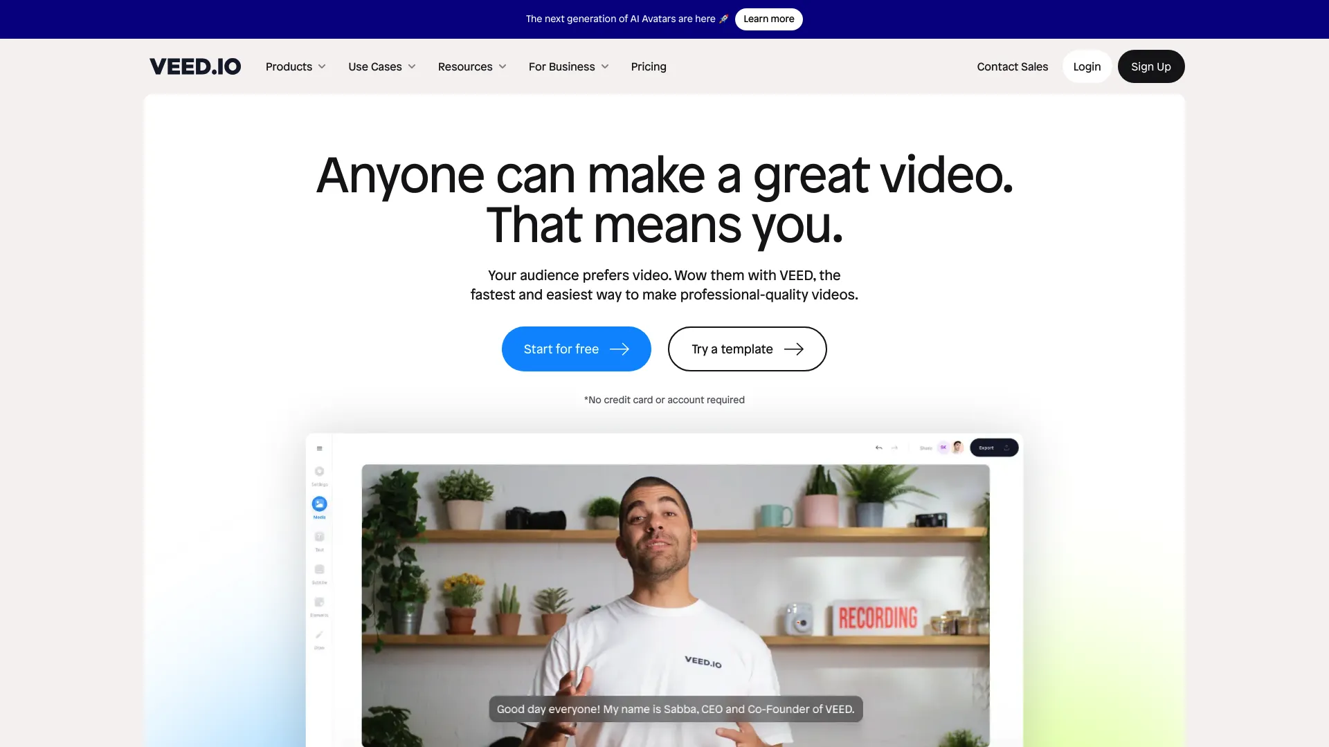VEED screenshot
