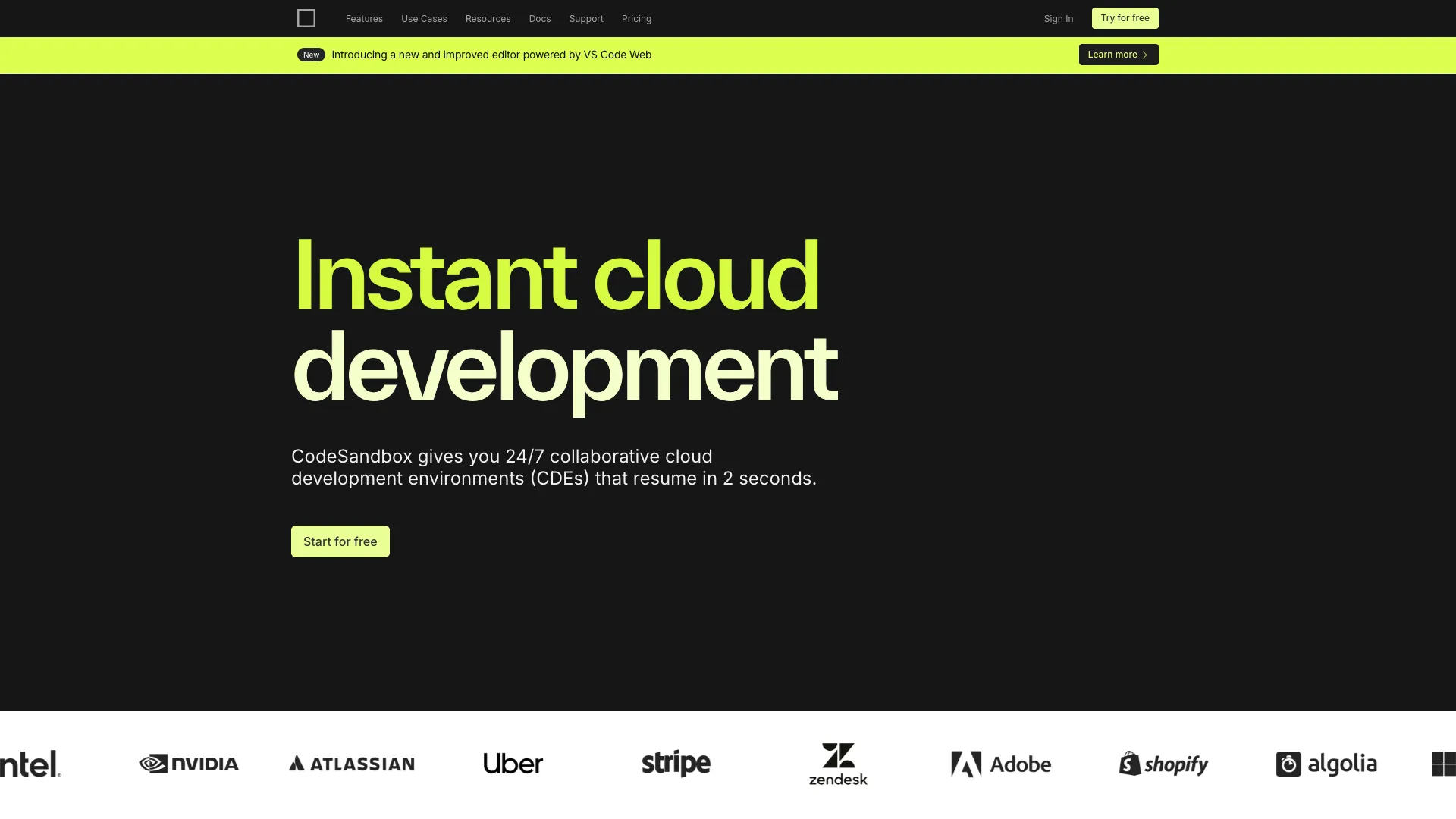 CodeSandbox screenshot