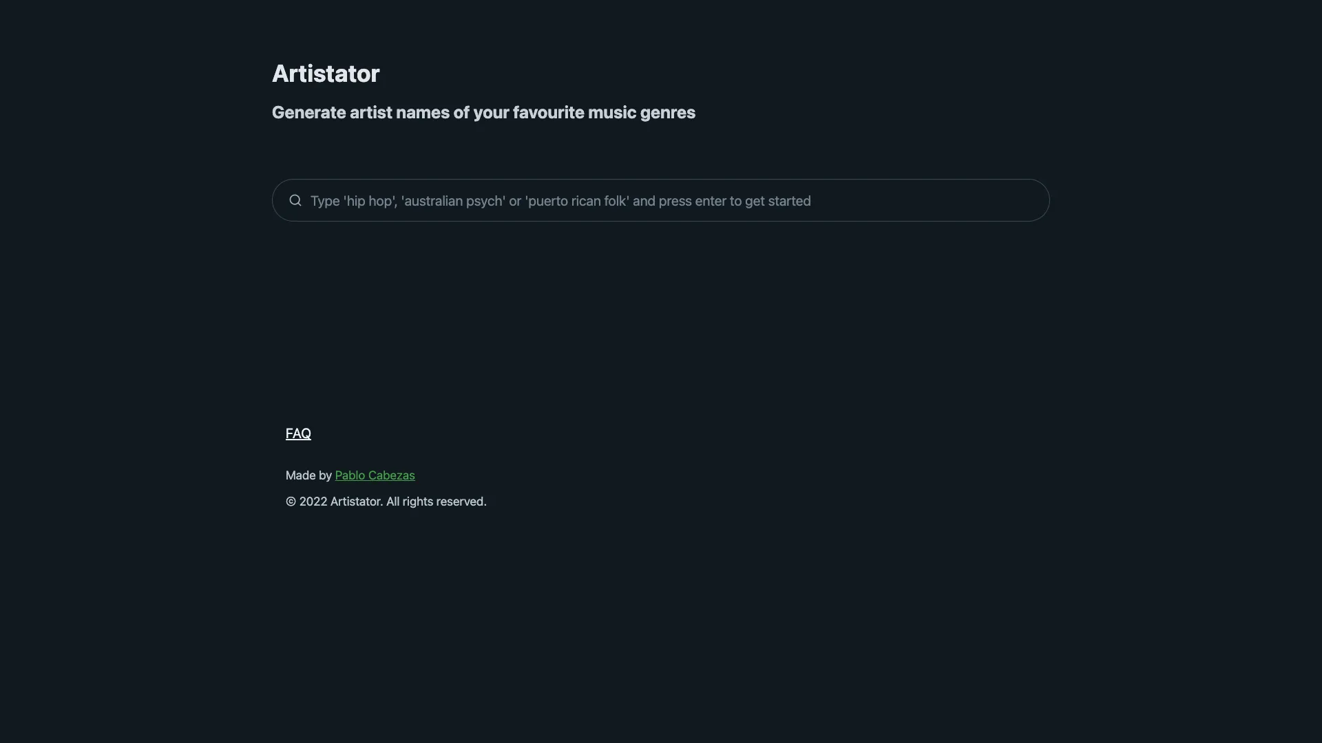 Artistator screenshot