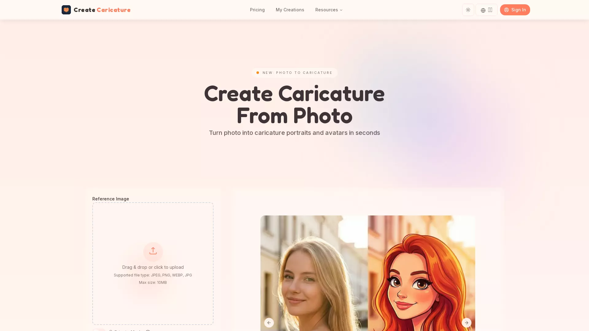 CreateCaricature screenshot