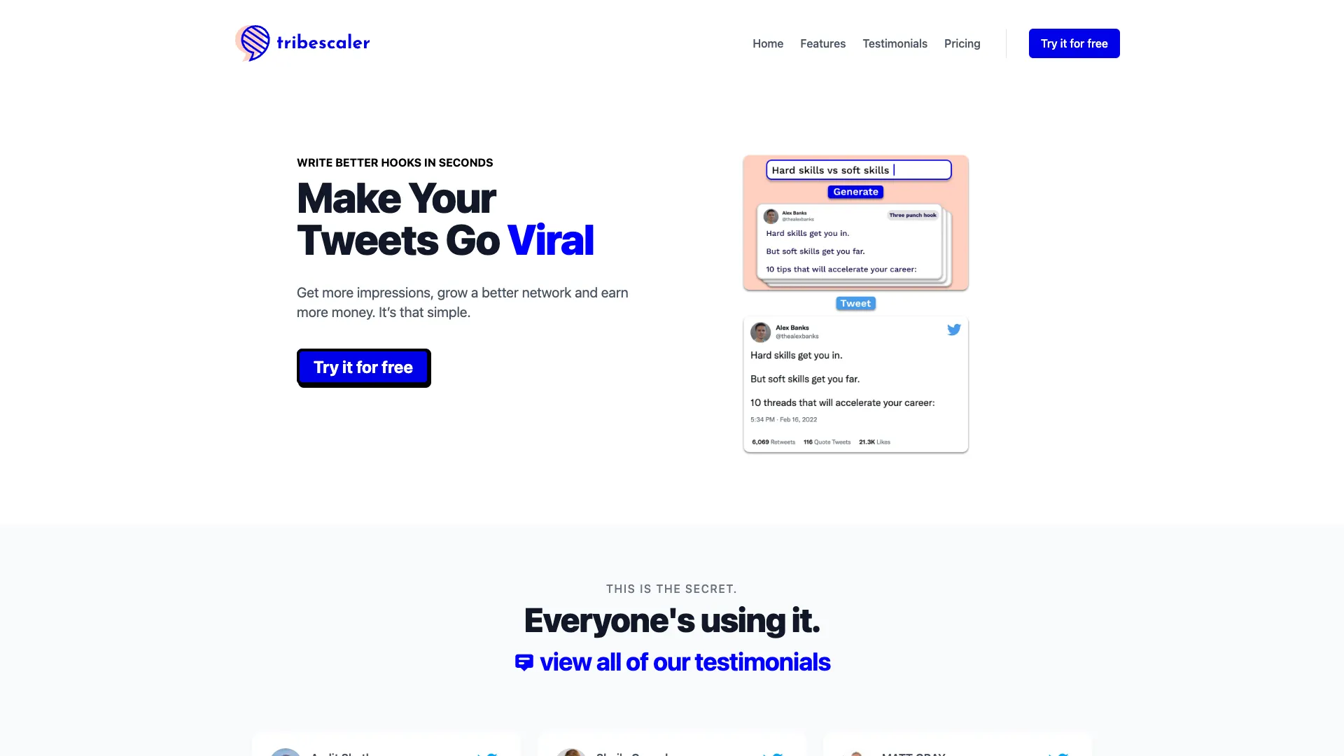 Tribescaler screenshot