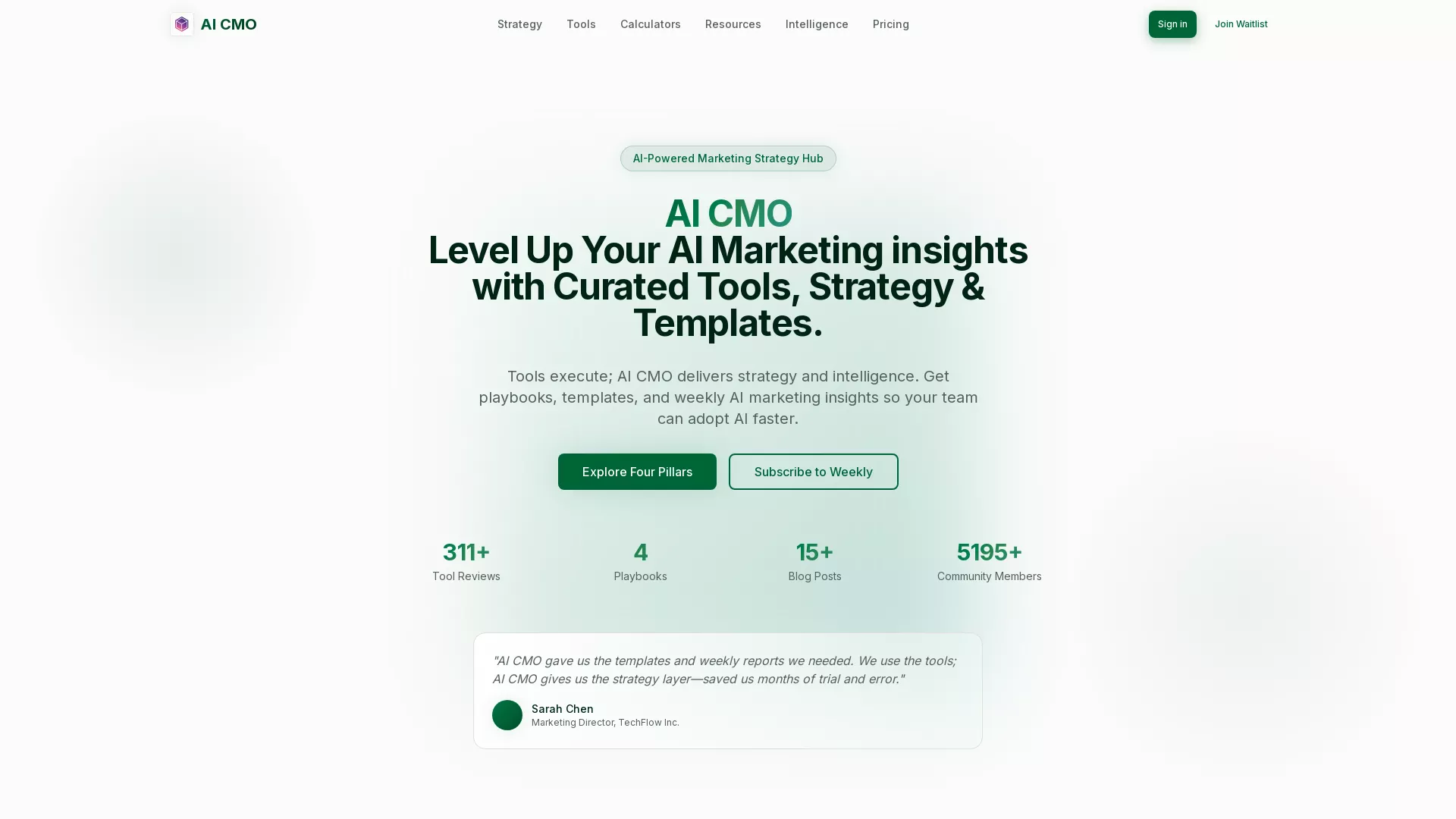 AI CMO screenshot