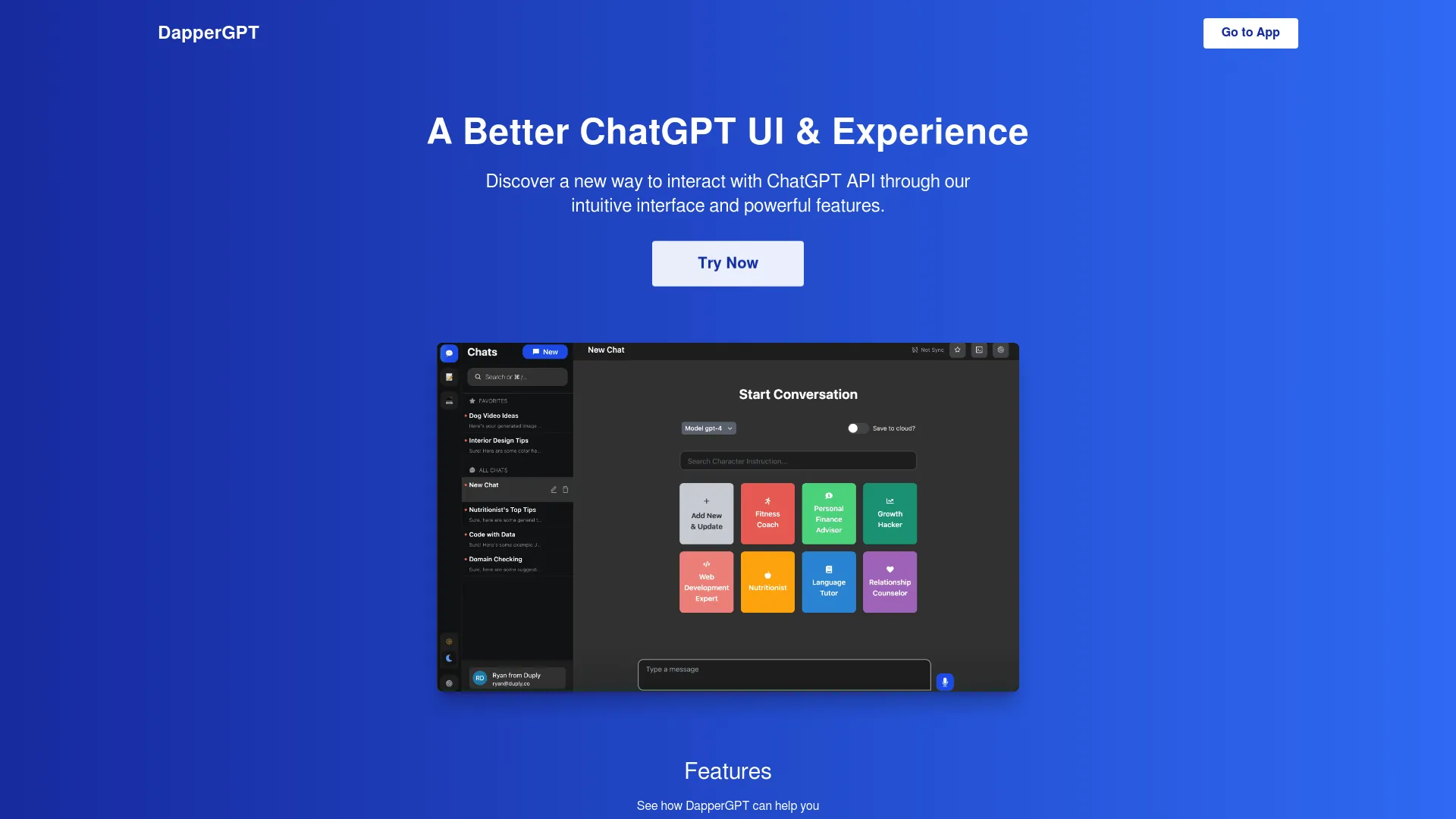 Dappergpt screenshot