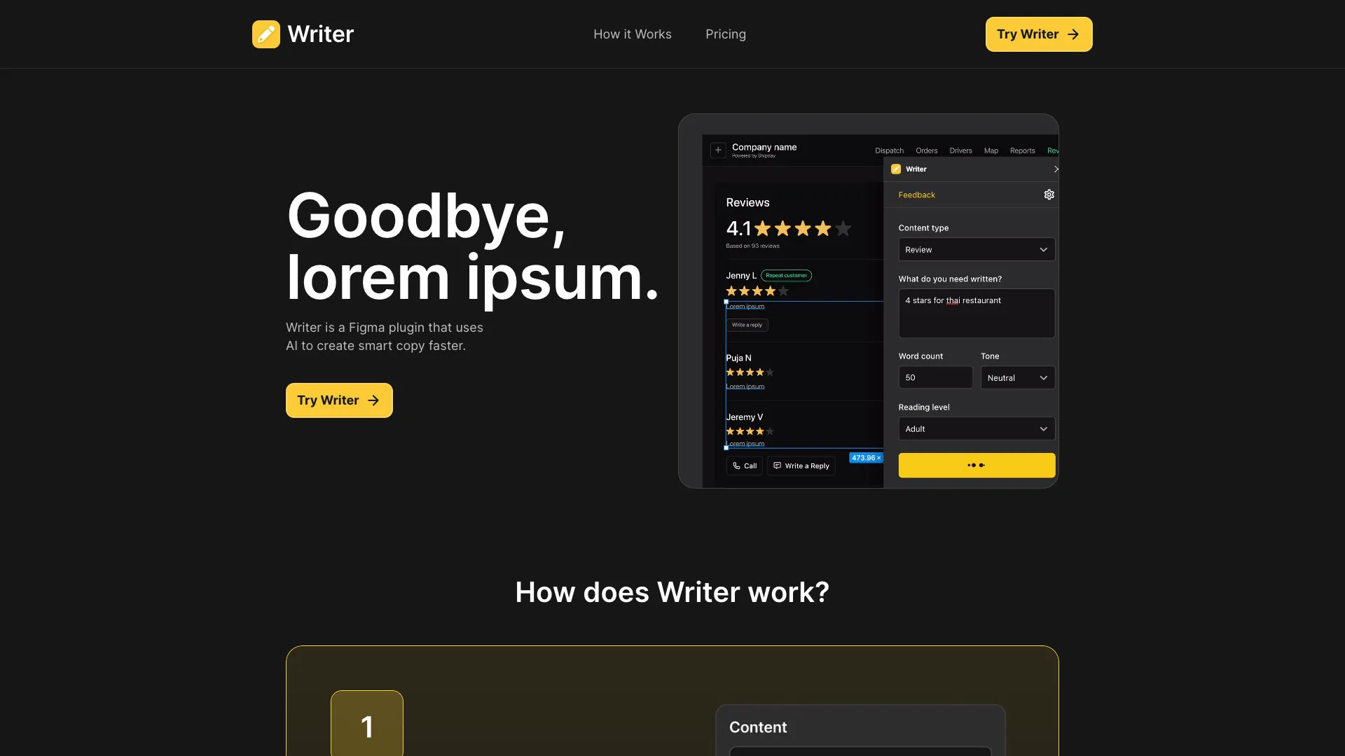 Writer screenshot
