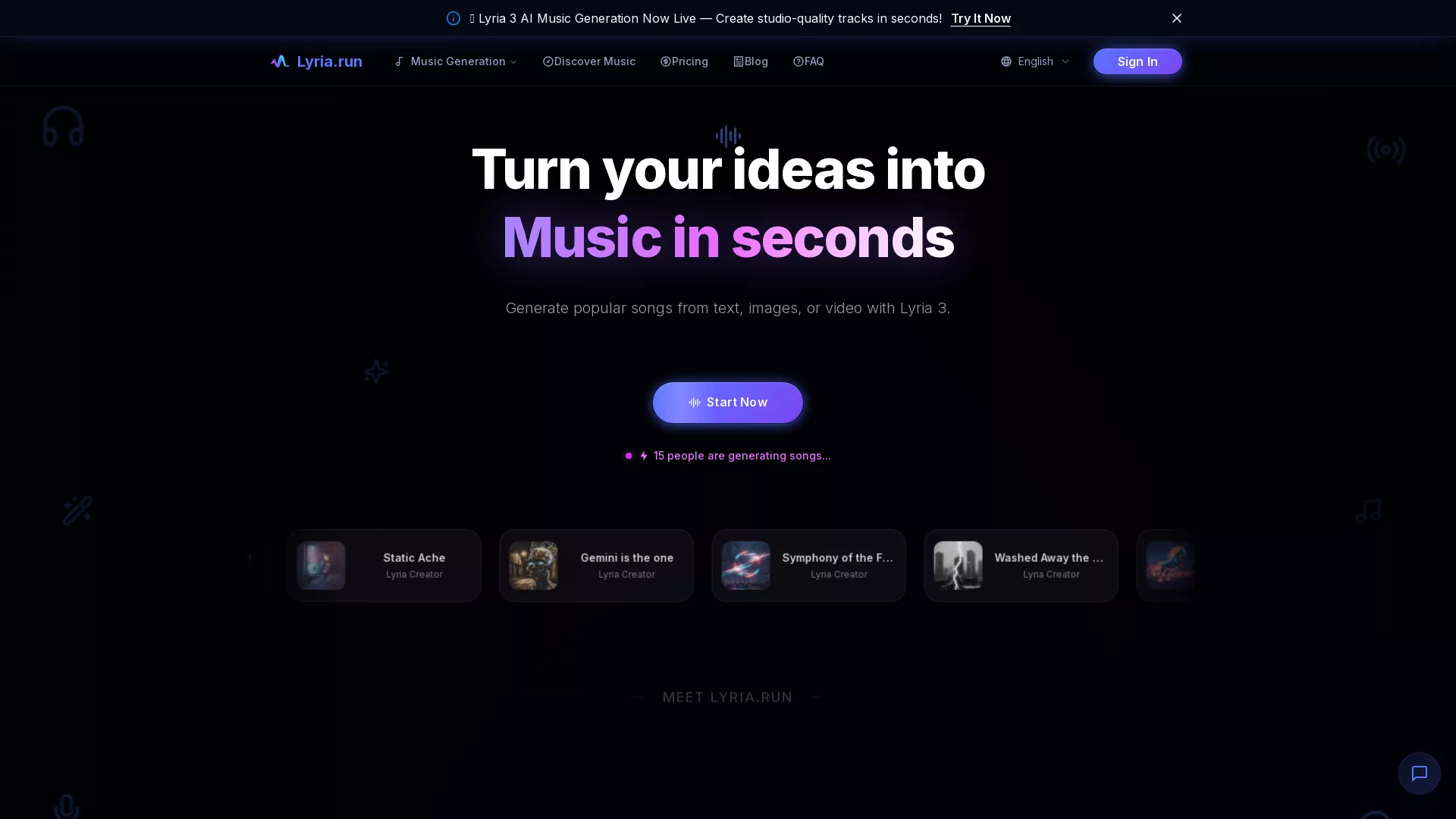 LyriaRun screenshot