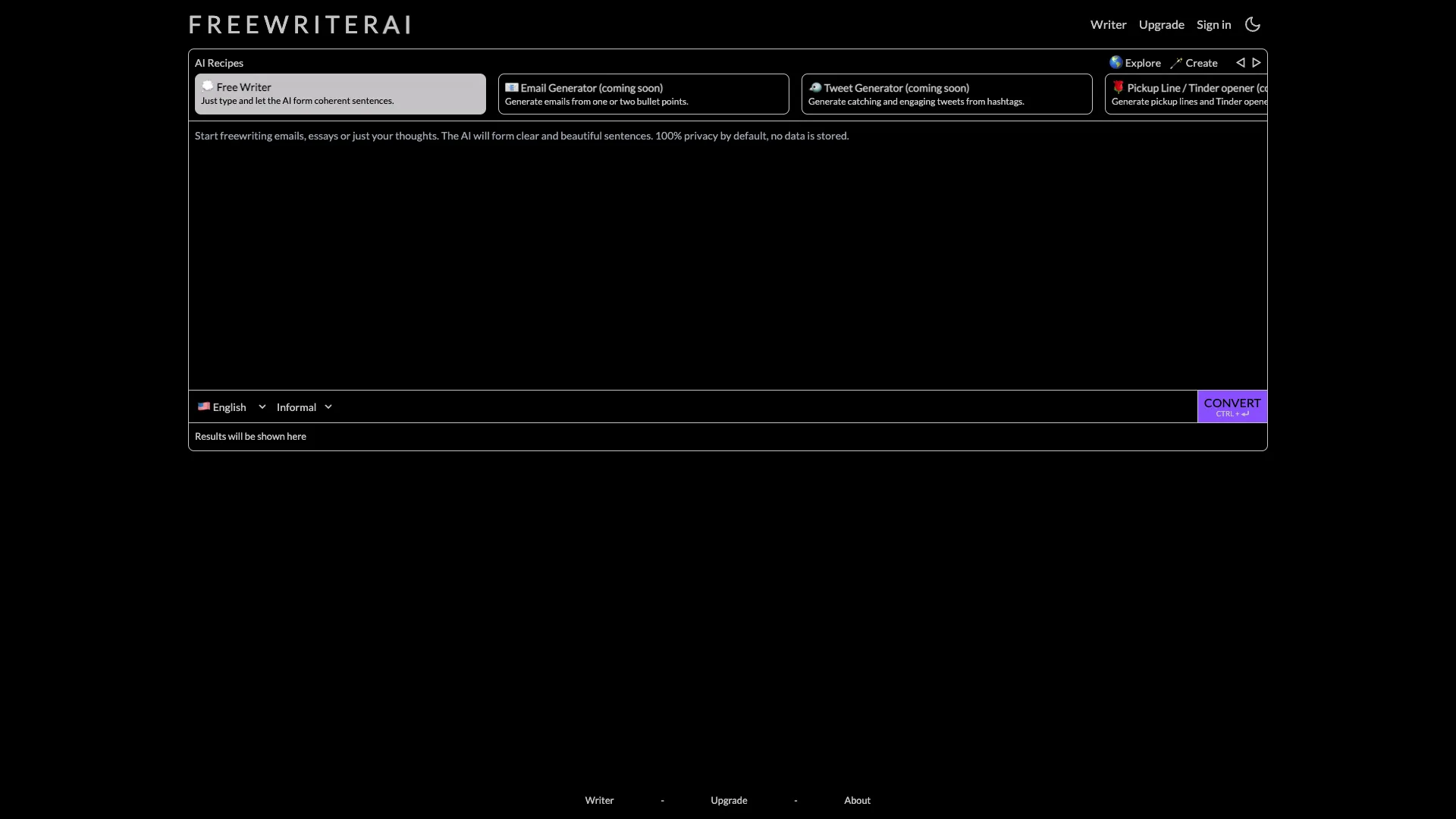 FreeWriterAI screenshot