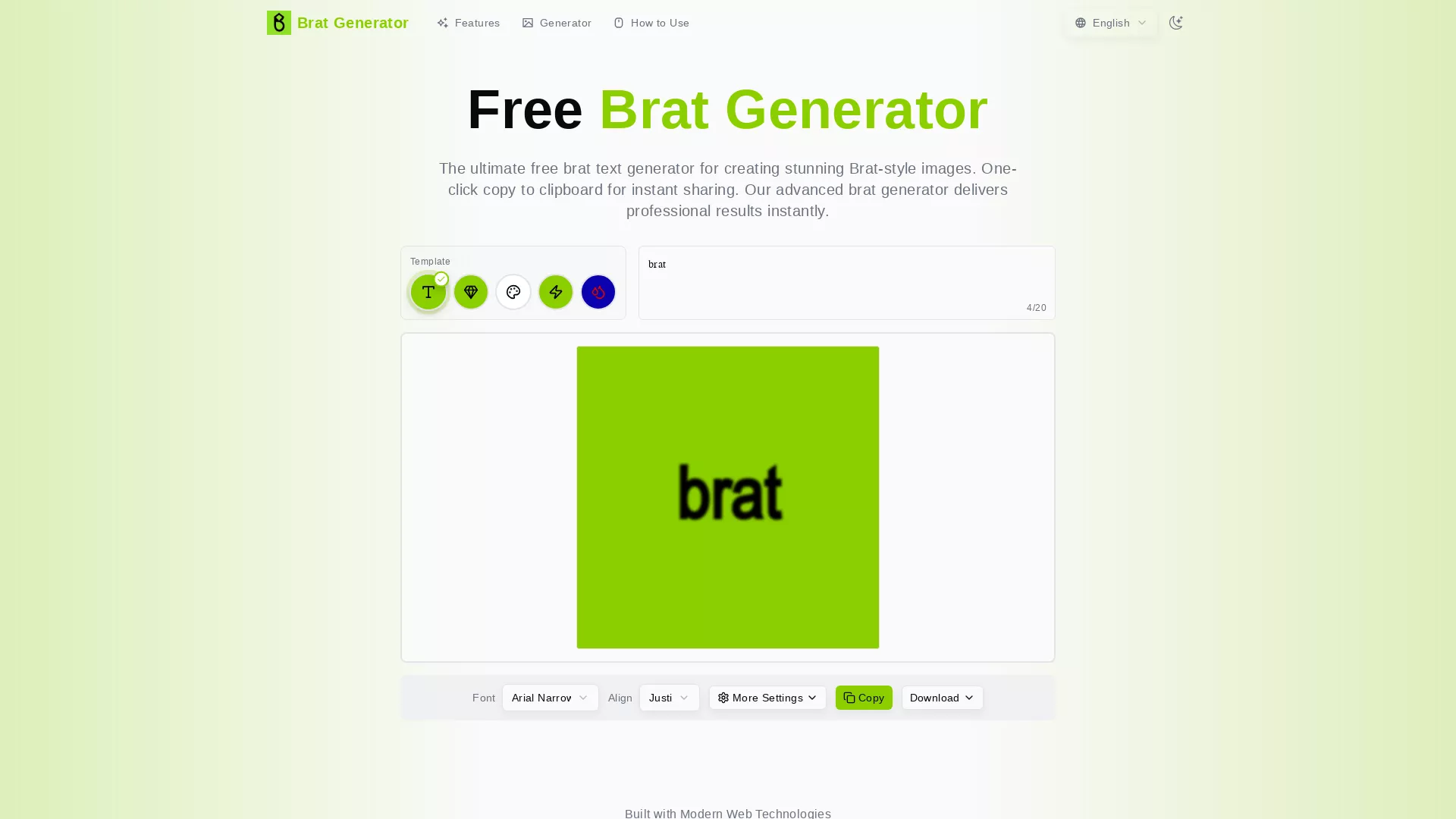 Brat Generator screenshot