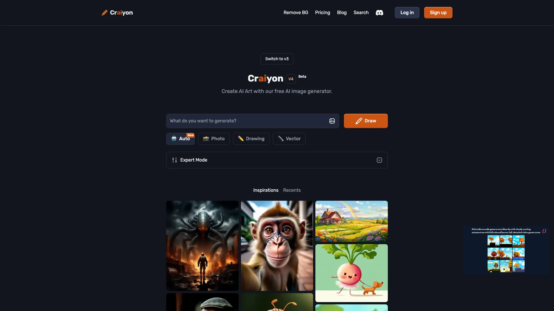 Craiyon screenshot