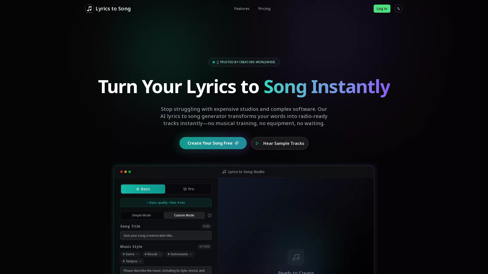 LyricsToSong screenshot