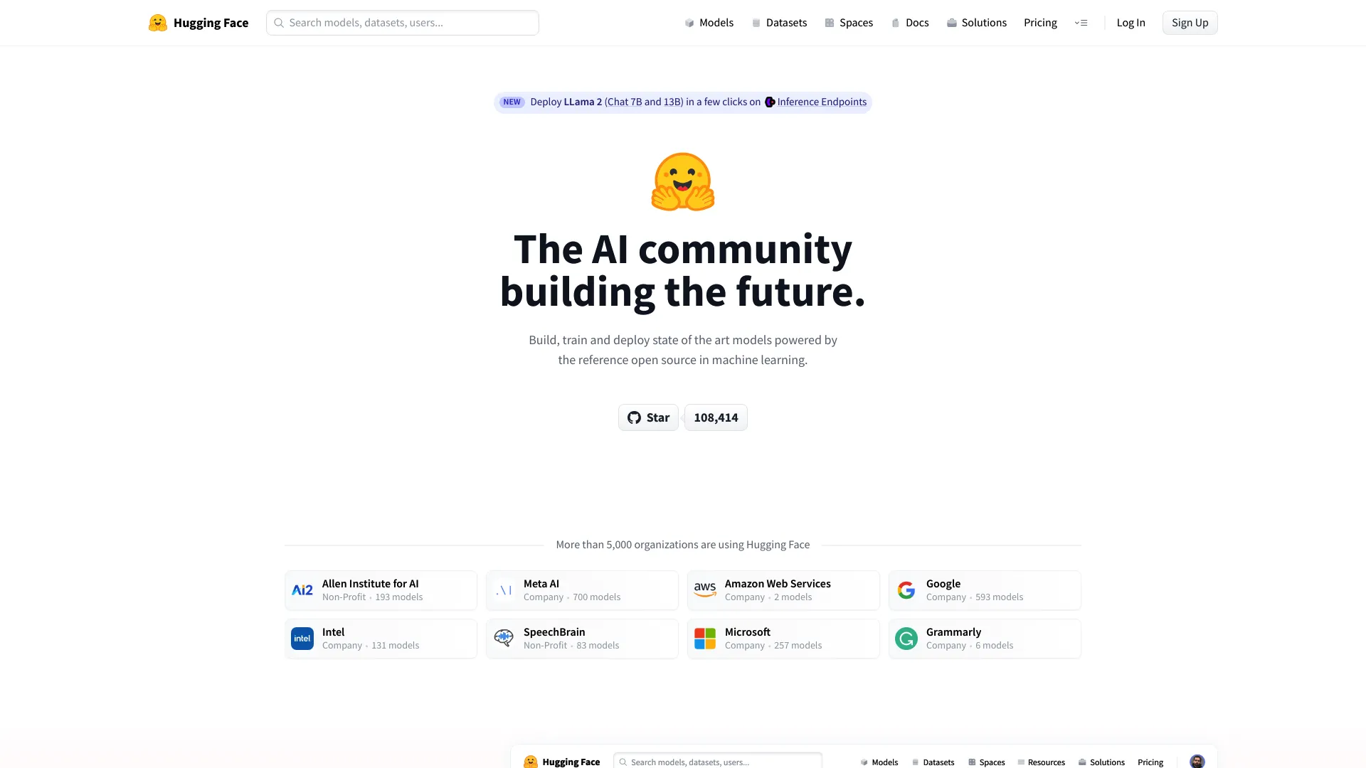 HuggingFace screenshot