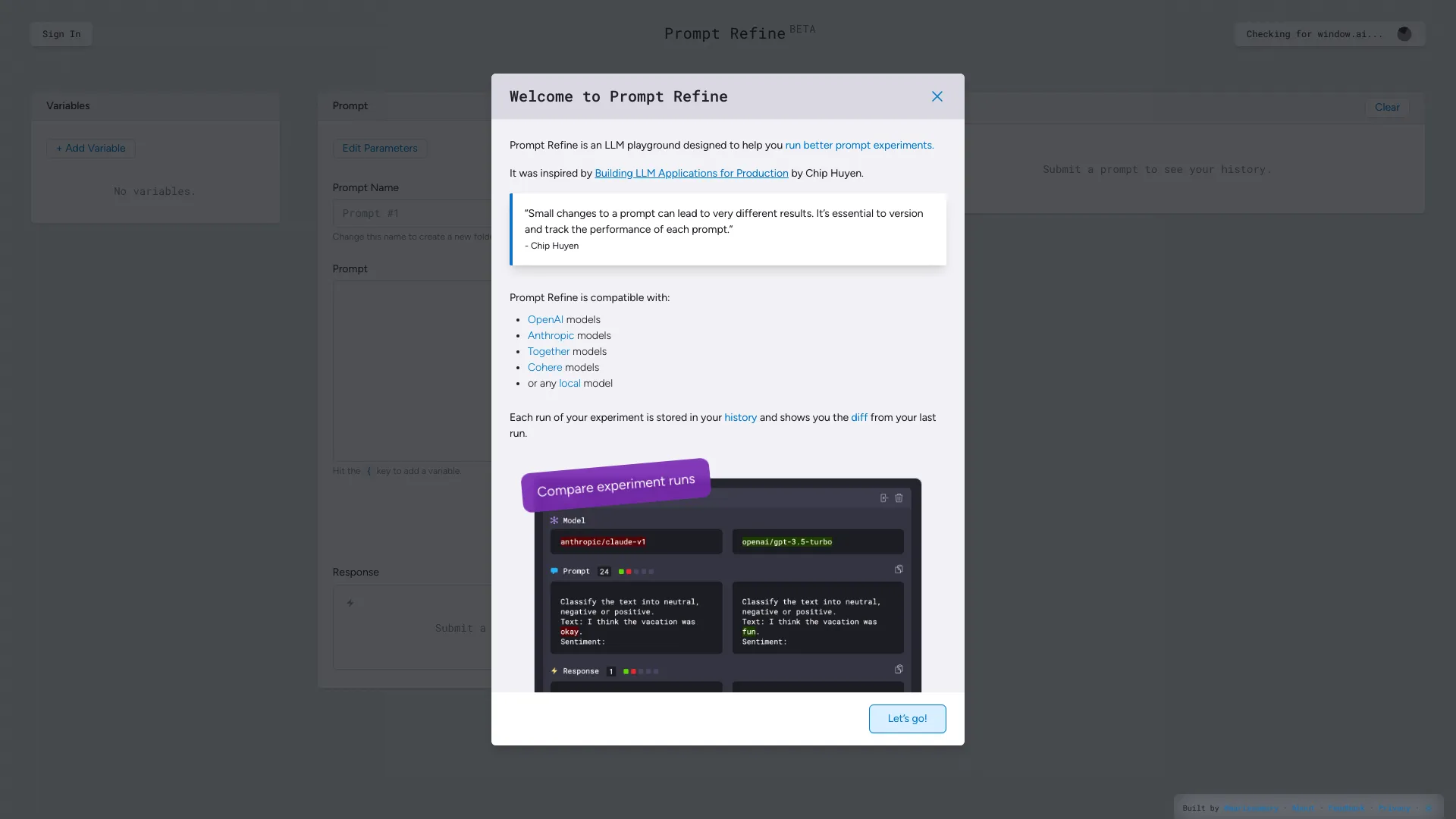 Prompt Refine screenshot
