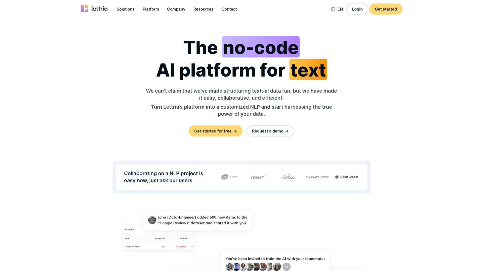 Lettria screenshot
