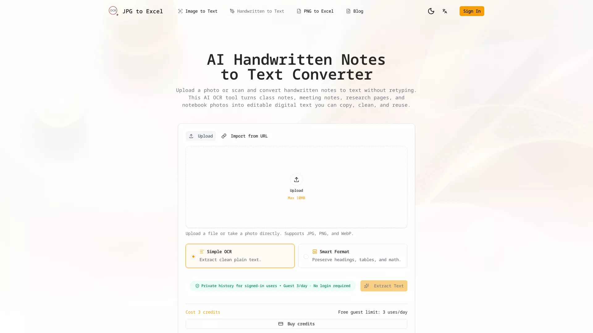 HandwrittenNotesToText screenshot