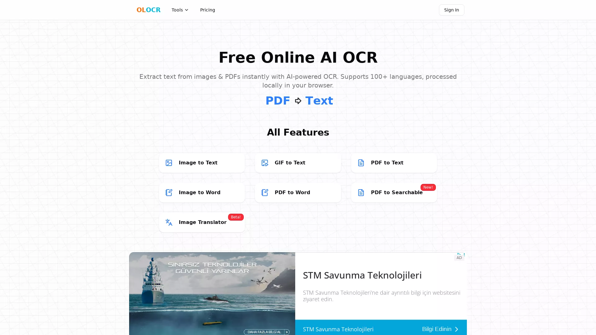 OLOCR screenshot
