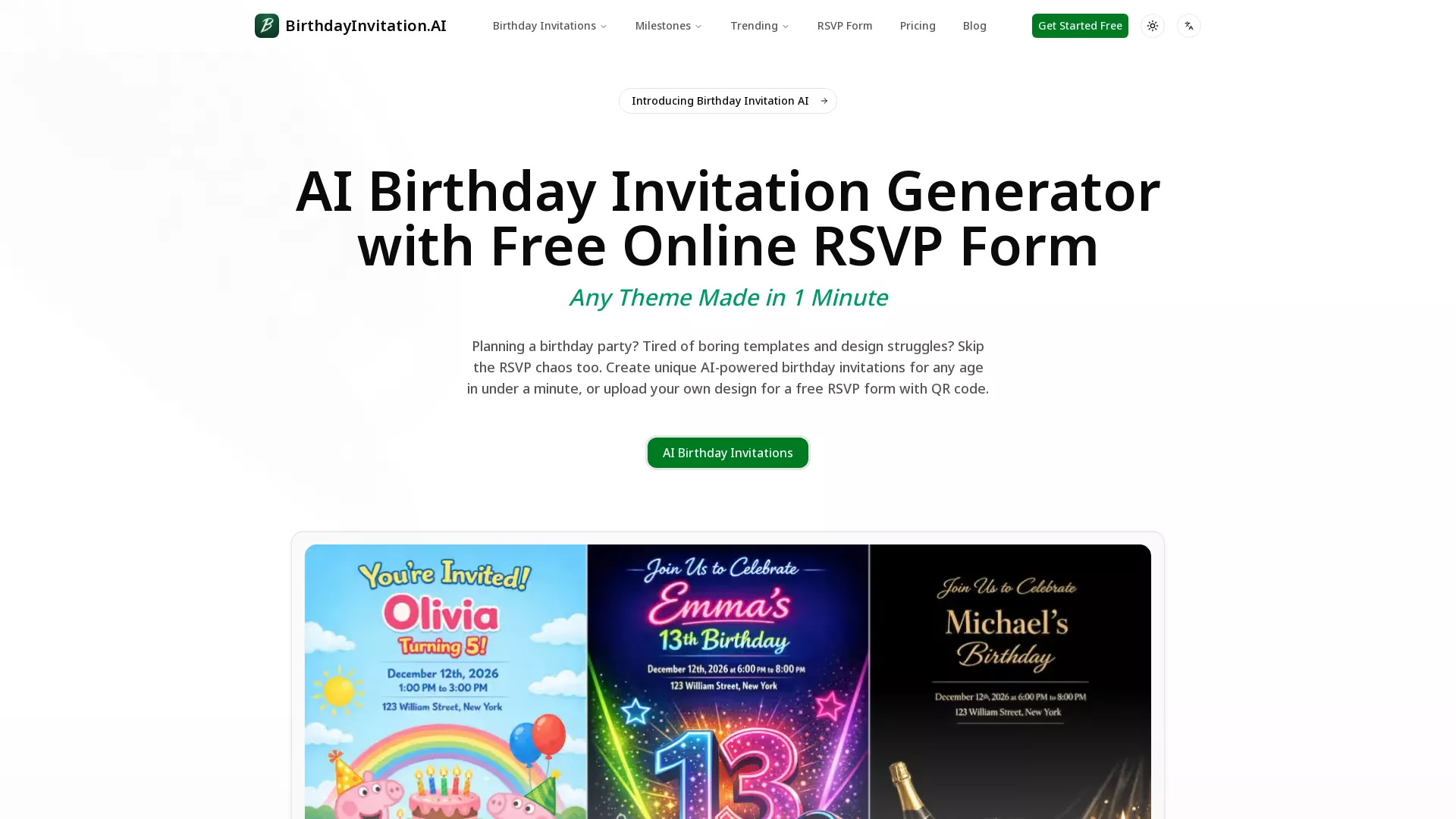 BirthdayInvitationAI screenshot