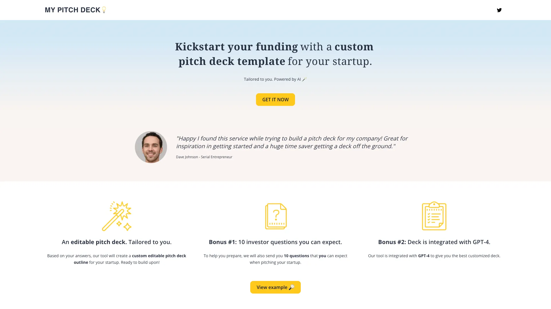 My Pitch Deck screenshot