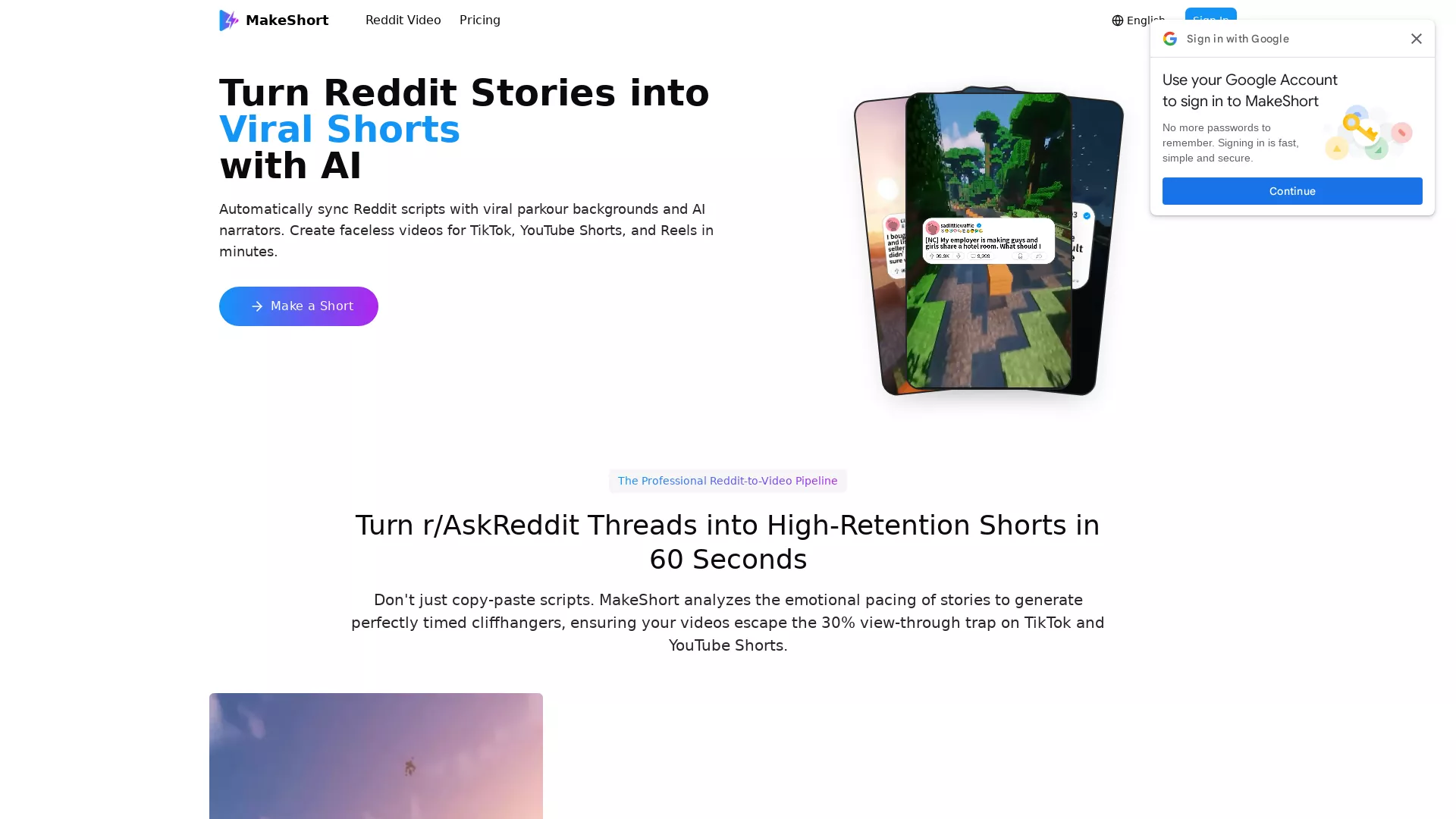 MakeShort screenshot