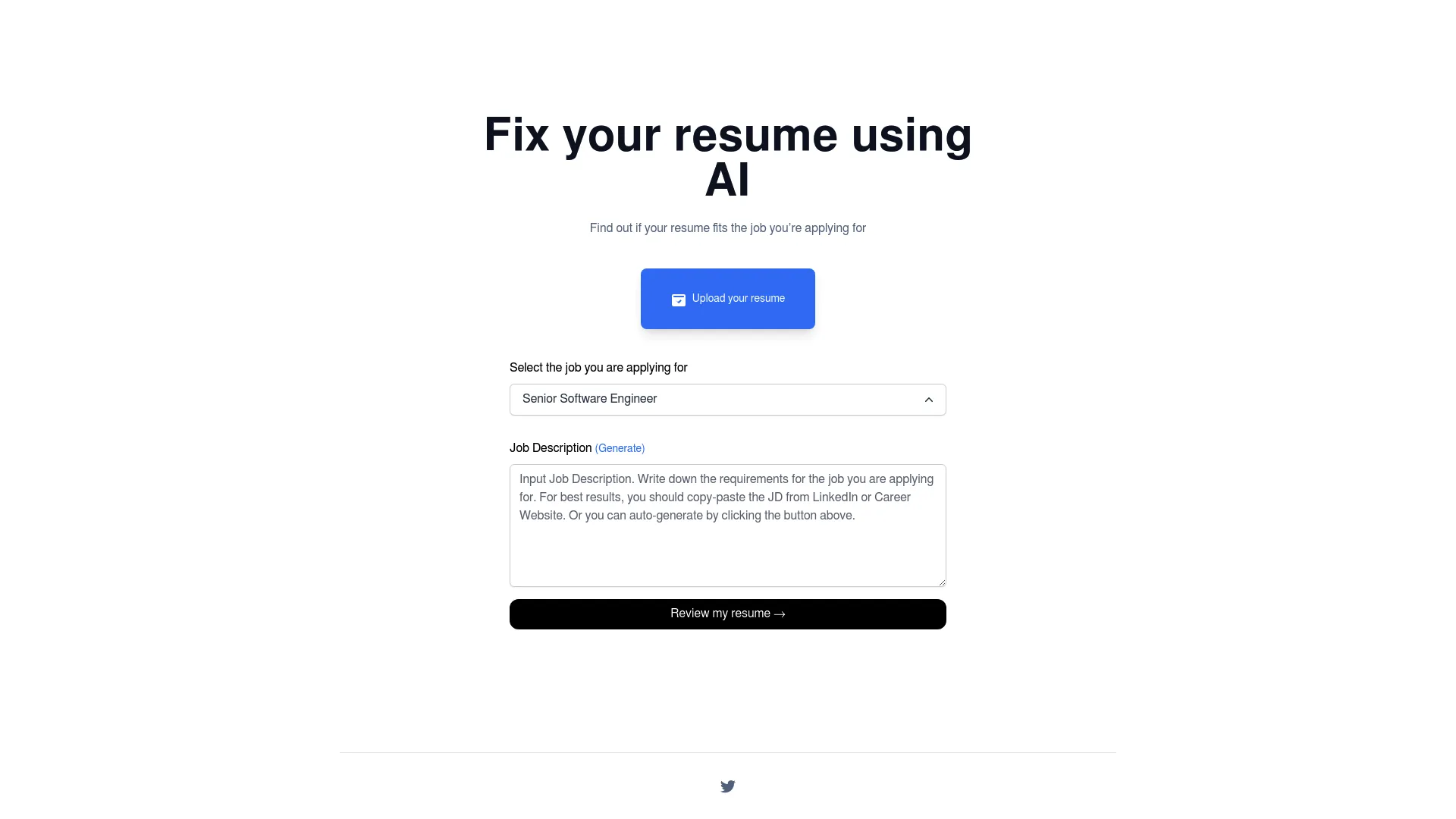 Resume Reviewer screenshot