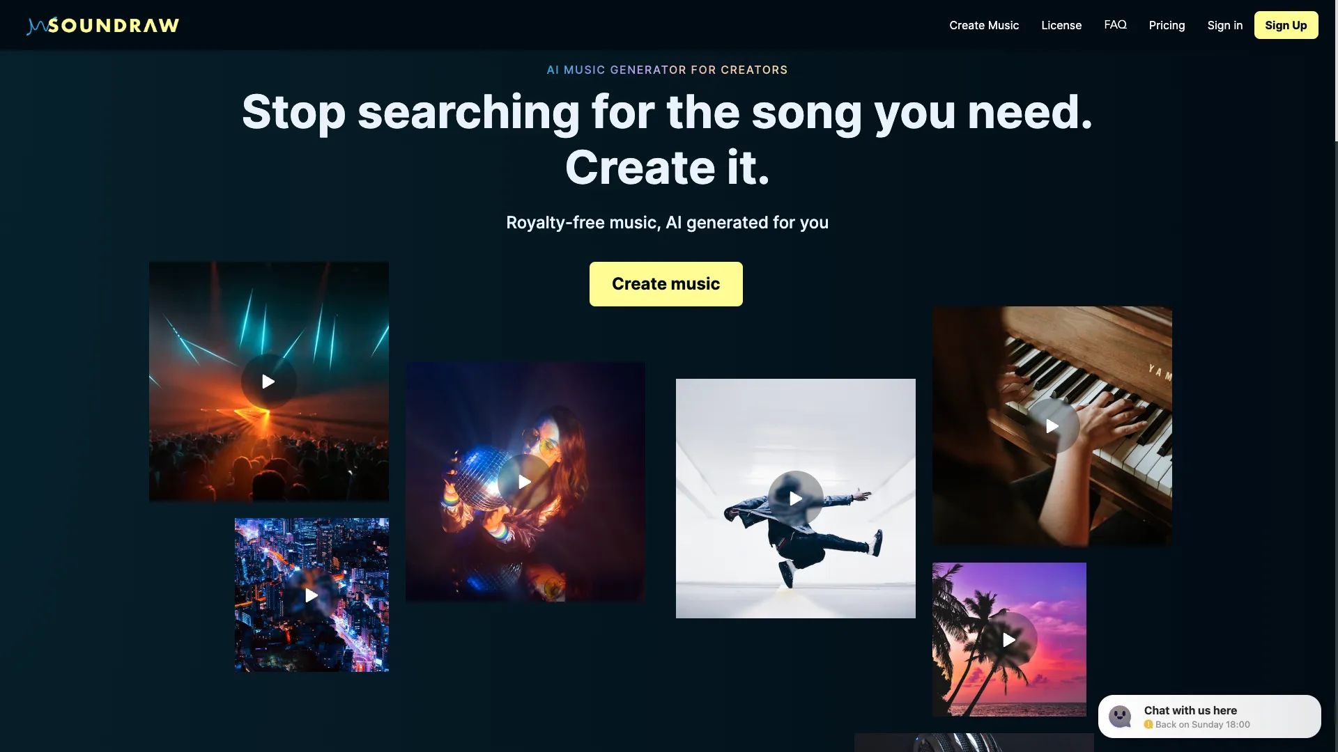 Soundraw screenshot