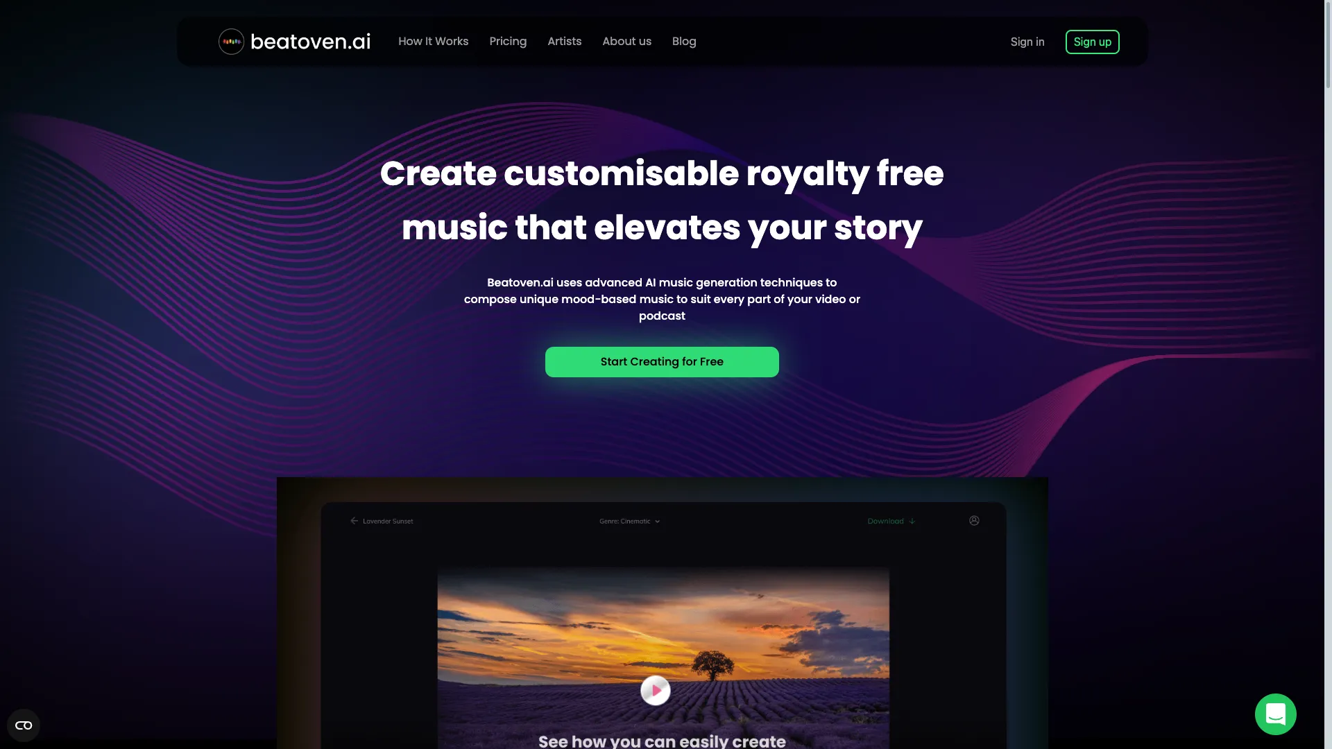 Beatoven screenshot