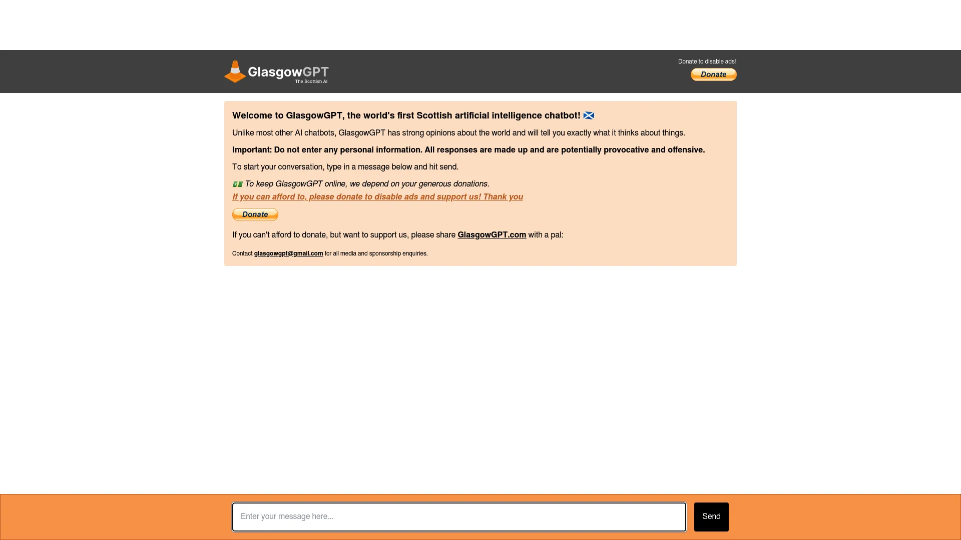 GasgowGPT screenshot