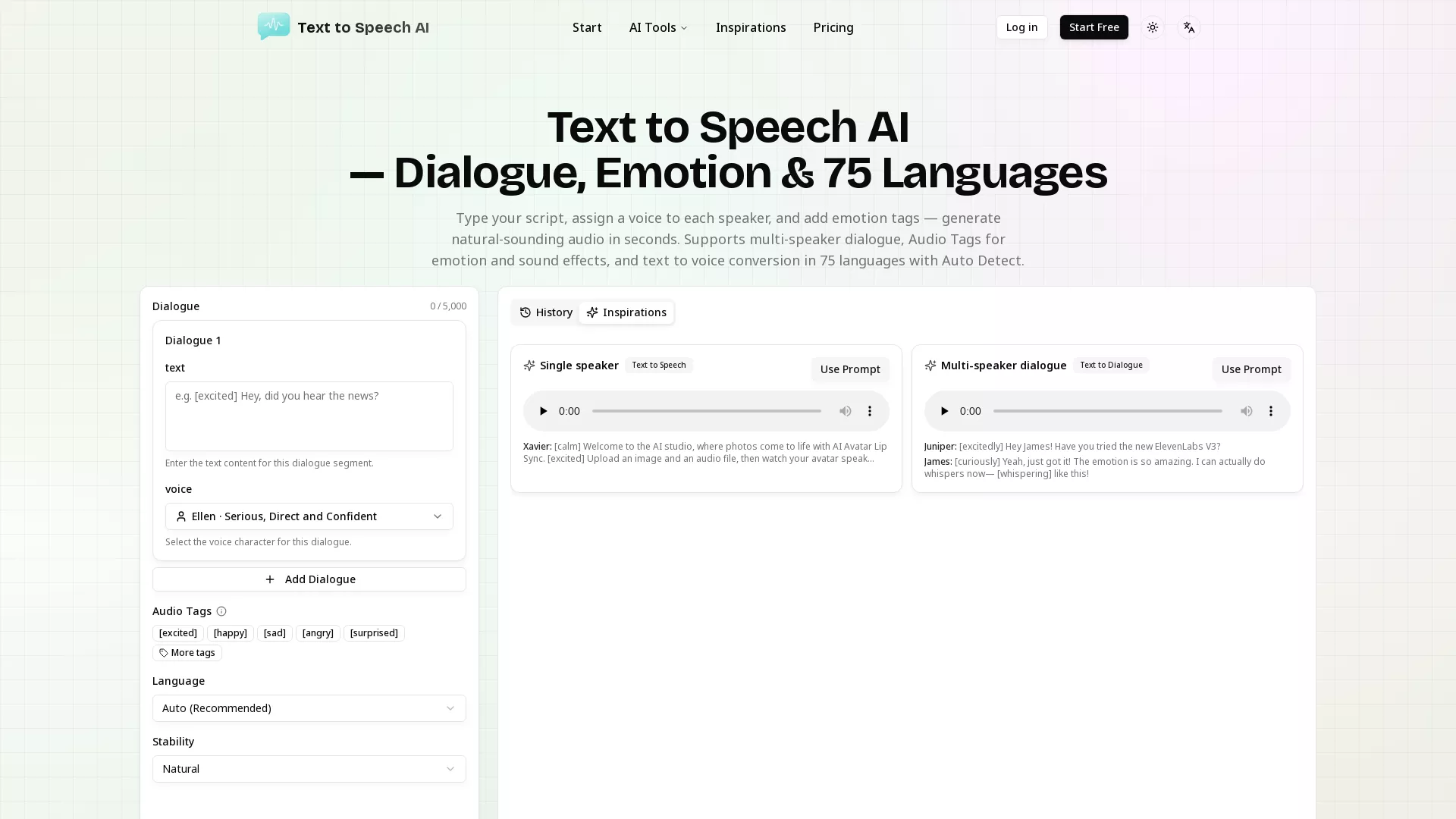 TextToSpeechAI screenshot