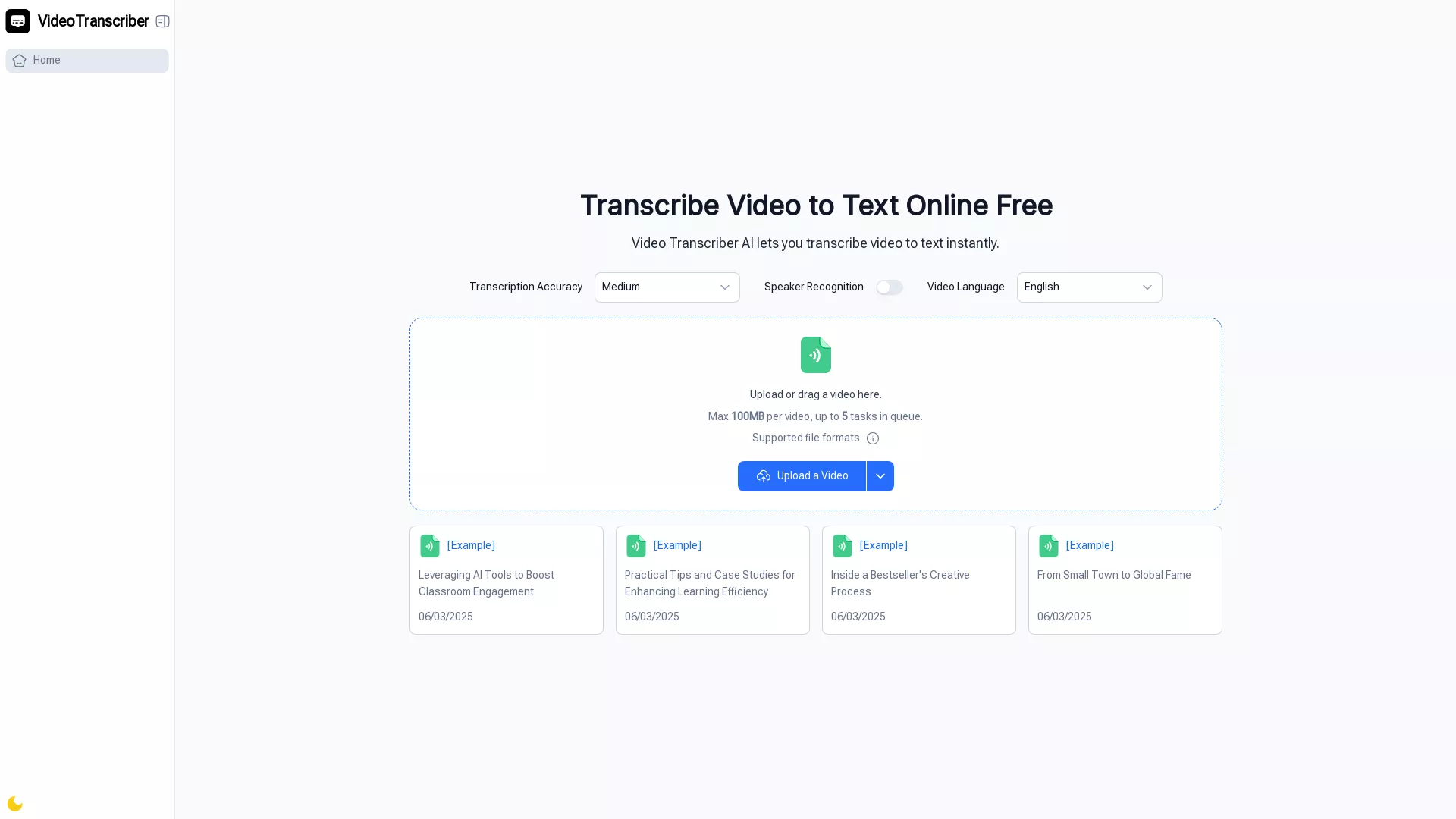 VideoTranscriberAI screenshot