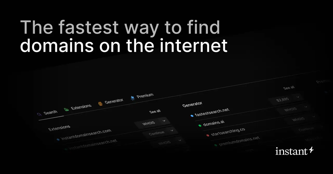 Instant Domain Search screenshot