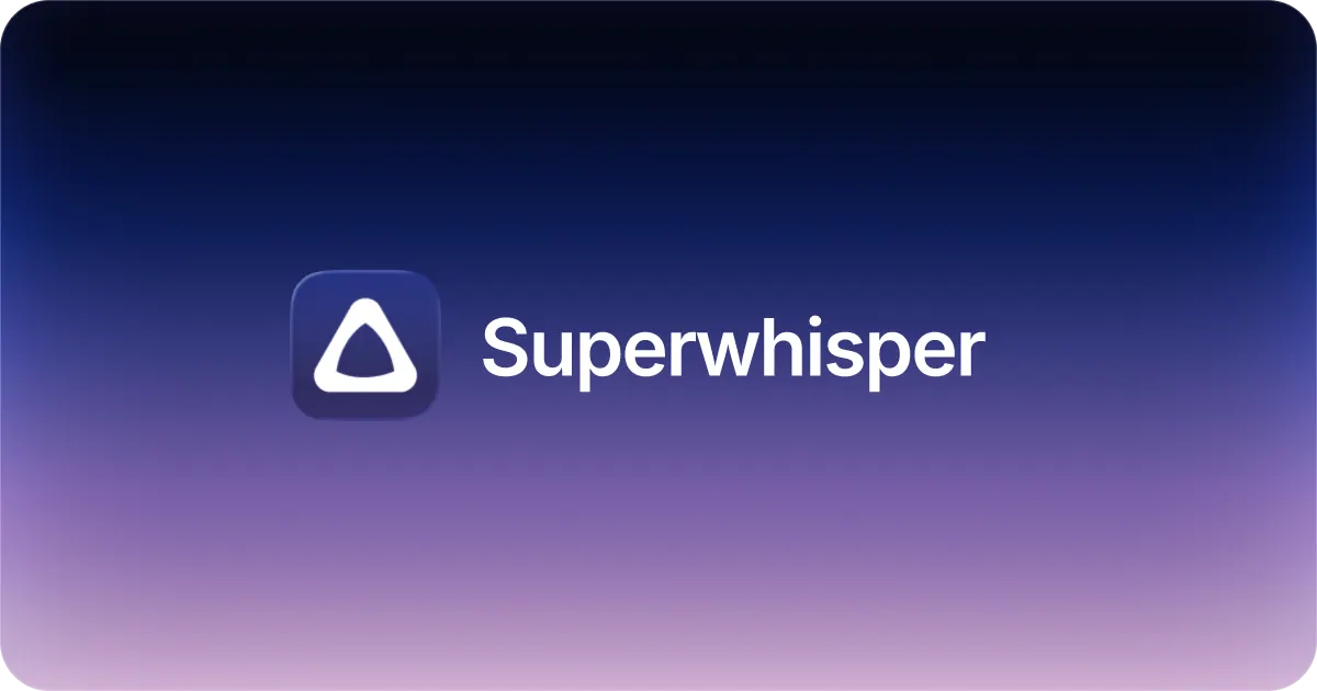 Superwhisper screenshot