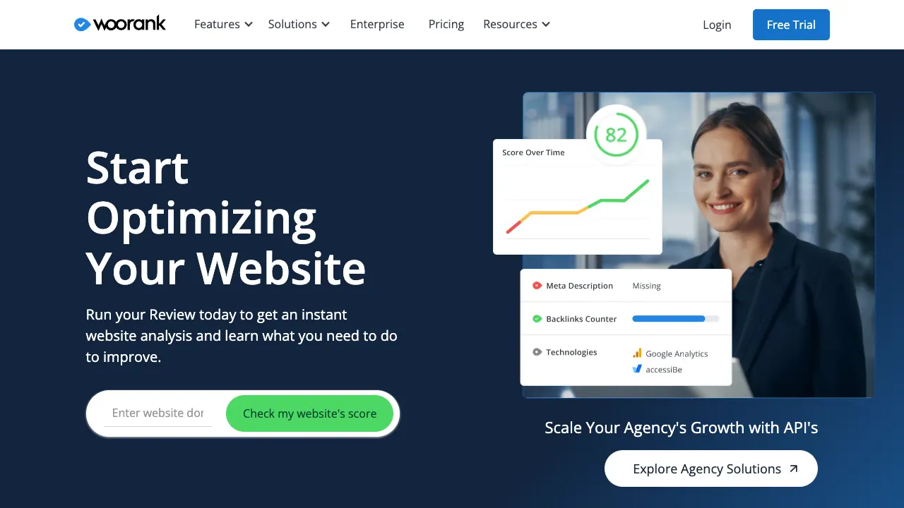 Woorank screenshot