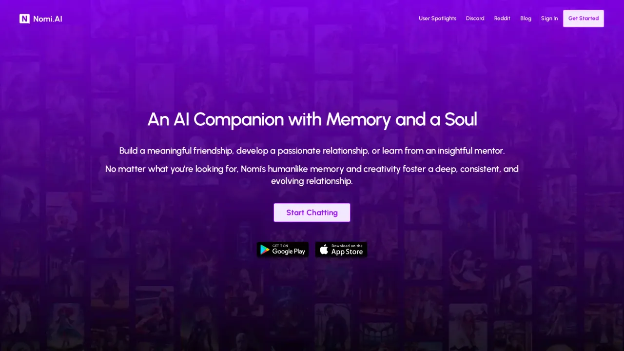 Nomi.ai screenshot