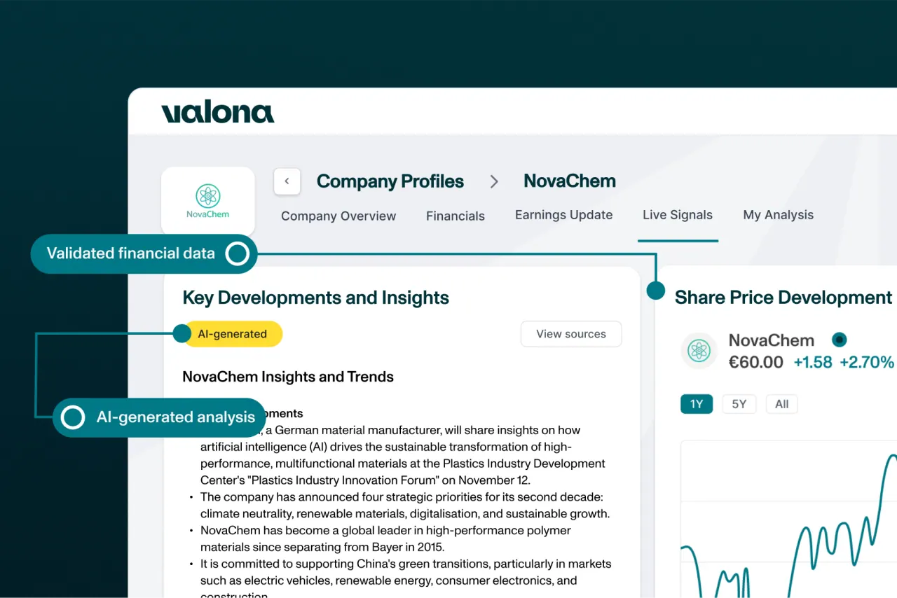 Valona Intelligence screenshot