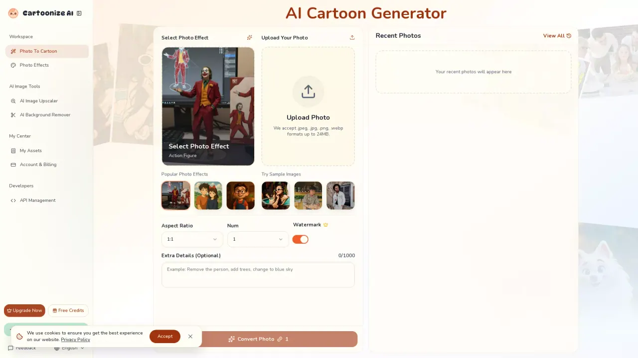 Cartoonize AI screenshot