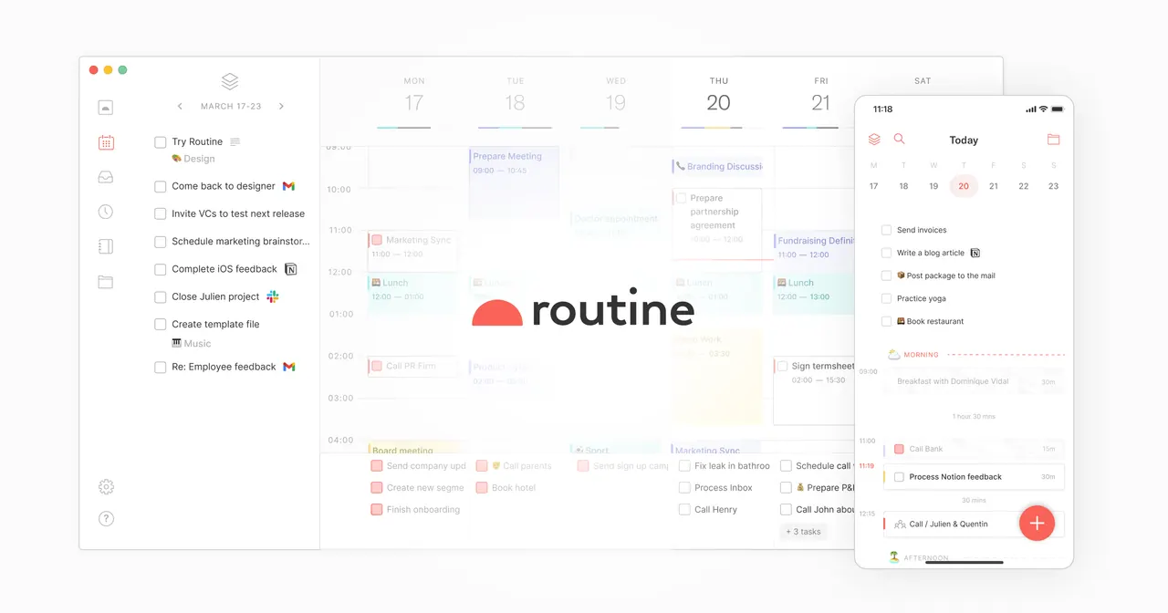 Routine screenshot