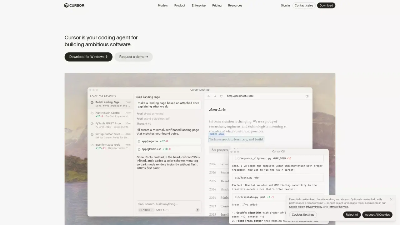 Cursor screenshot