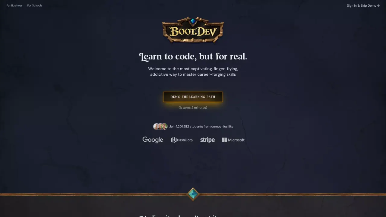 Boot.dev screenshot