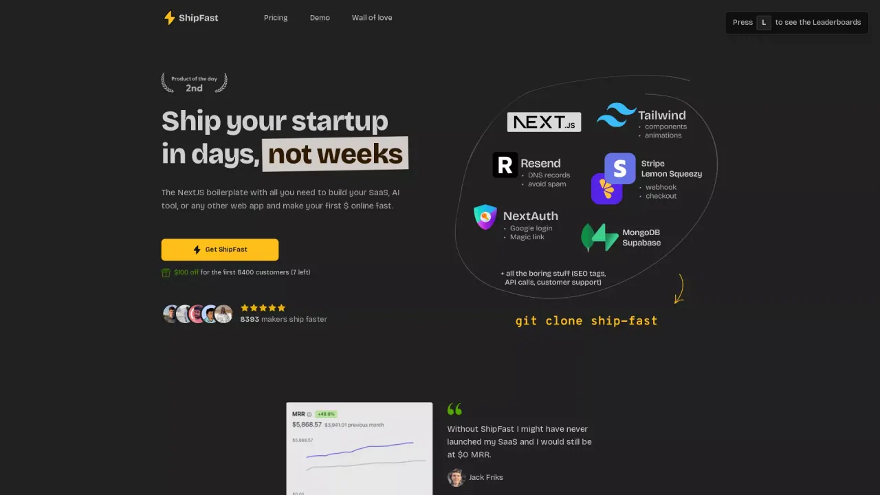 ShipFast screenshot